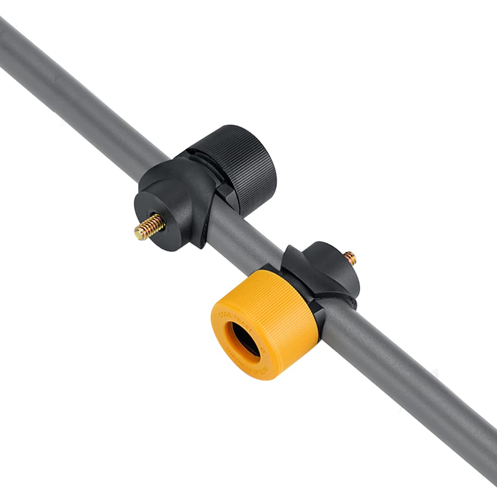 Novelgoal Multifunction Cross Arm Light Stand Mount Adapter Camera Mobile Clip Tripod Mount Bracket For D12-22Mm Tube Rods (Black,Single Hole)