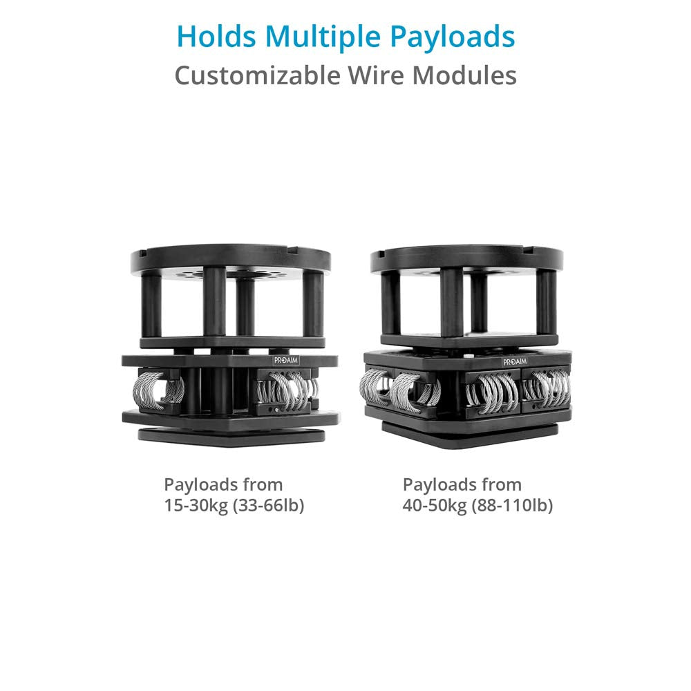 Proaim Mitchell Vibration Isolator With Castle Lock For Mitchell Gear & Gimbals Stabilizer. Payload Up To 5-15Kg / 11-33Lb. For Tripod, Dolly, Shock Absorber Arm (Vb-Mtcl-03)
