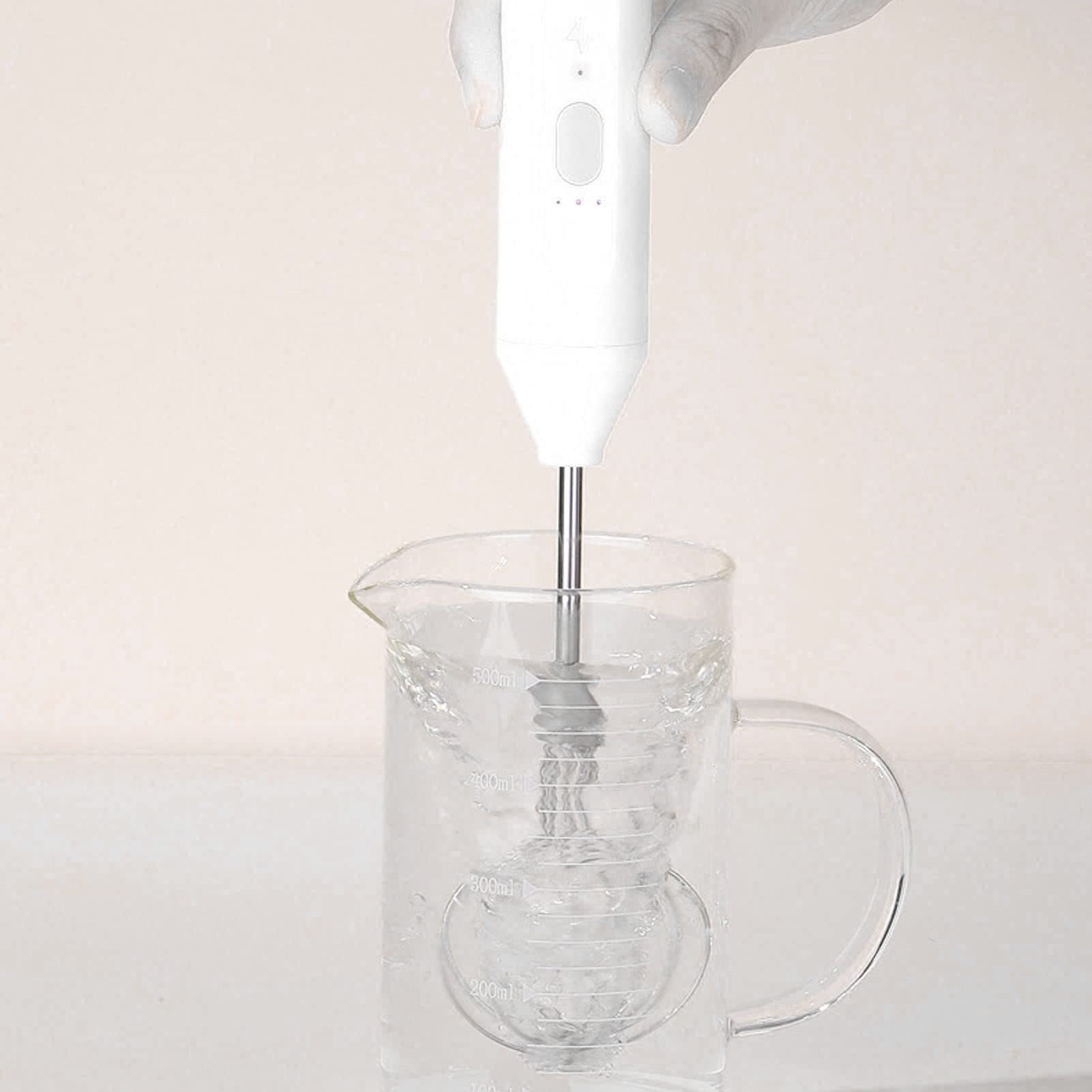 Gigicial Electric Hand Blender, Three Different Speeds, Coffee Blender For Cappuccino, Matcha And Eggs (White)
