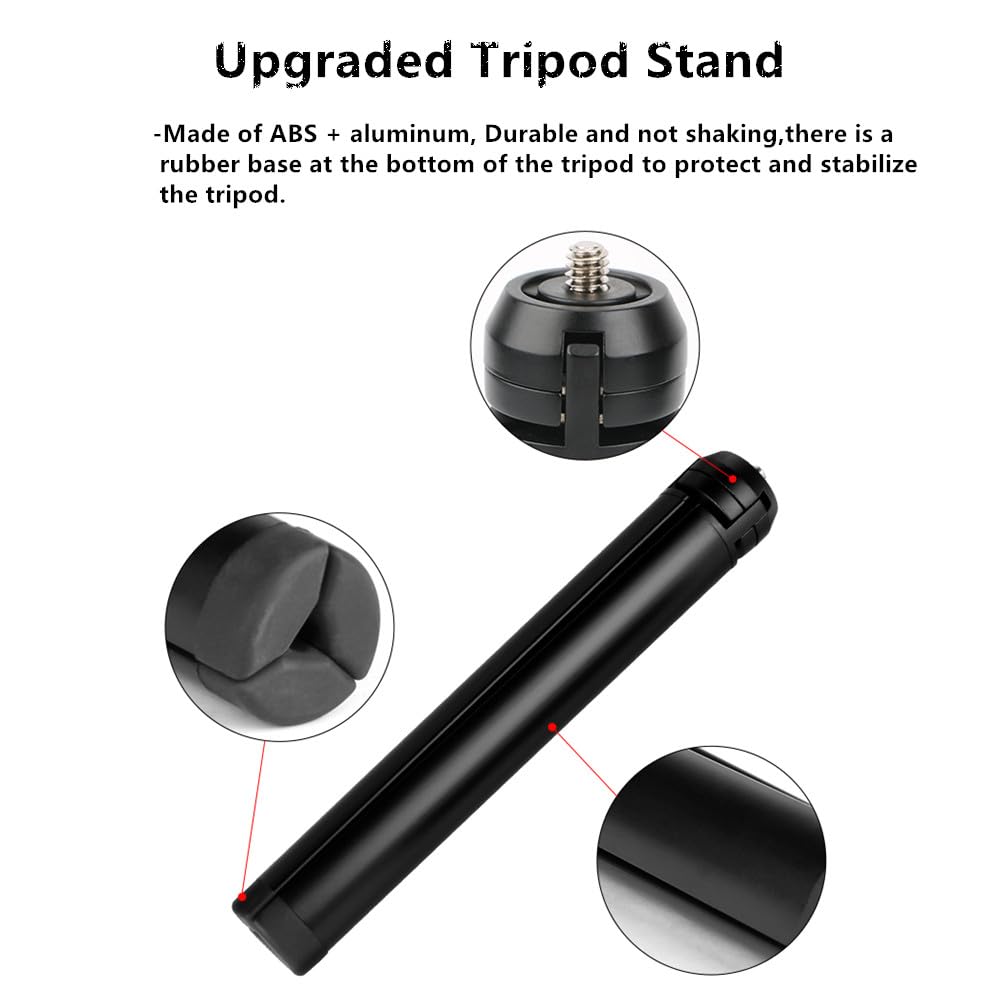 Lewote Extendable Selfie Stick Compatible With Insta360 One X2 X3 Xr/Rs/Go 2 Go 3, Dji Action Series Monopod Accessories[With Detachable Tripod](27Inch(70Cm))