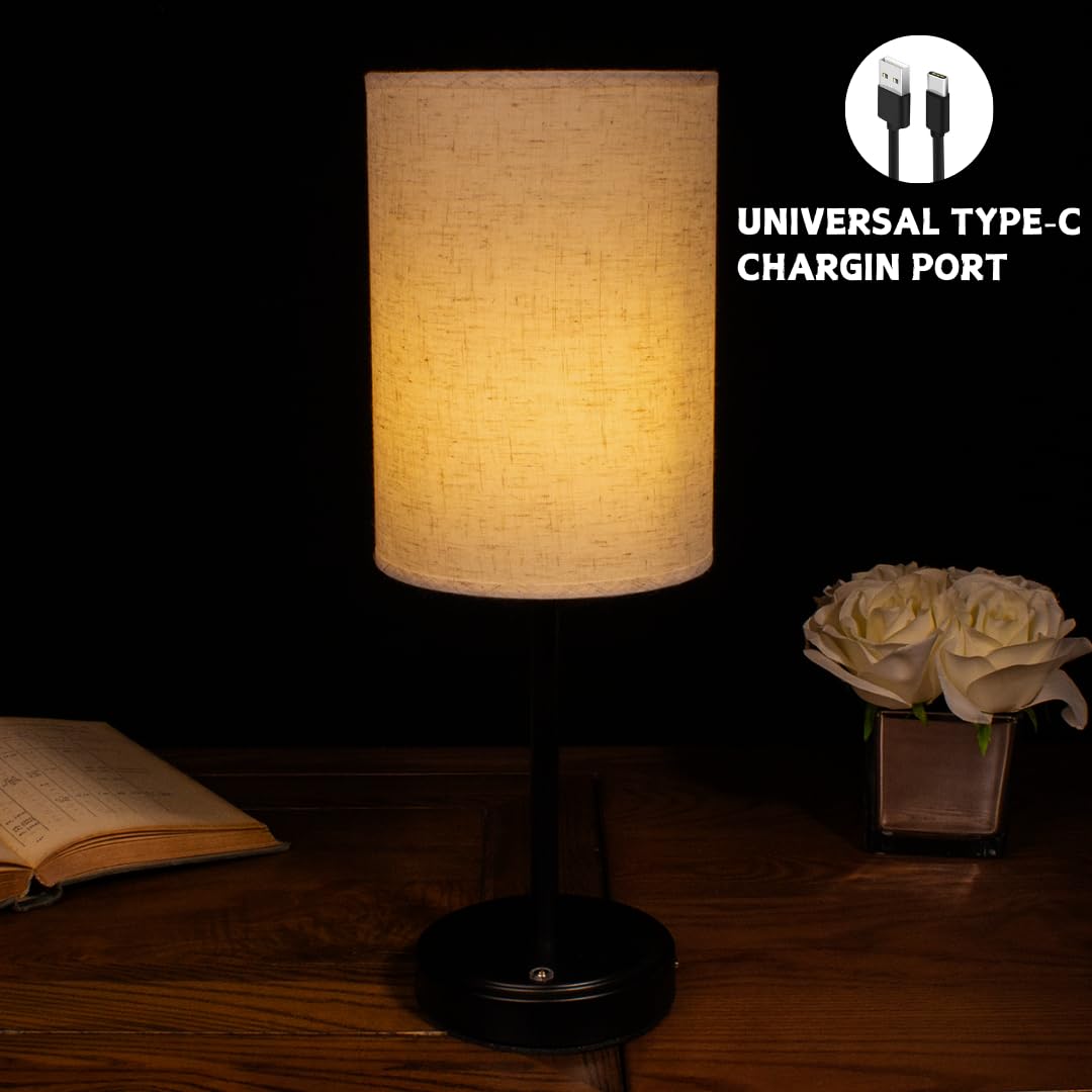 Lhyuetong Portable Led Desk Lamp, Cordless Bedside Touch Night Light, Built-In Rechargeable Battery, 3-Level Brightness Adjustment, Suitable For Bedrooms, Dining Rooms/Courtyards/Dormitories