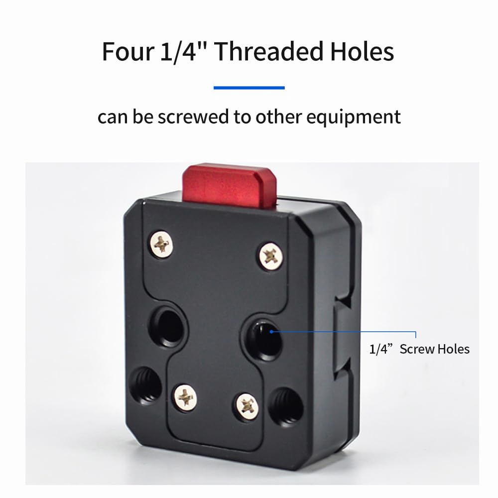 Jafuqaw Quick Release Plate For Camera & Tripod, Gimbal, Monopod, Stabilizer/Video Light & Light Stands V Shape Slide Plate