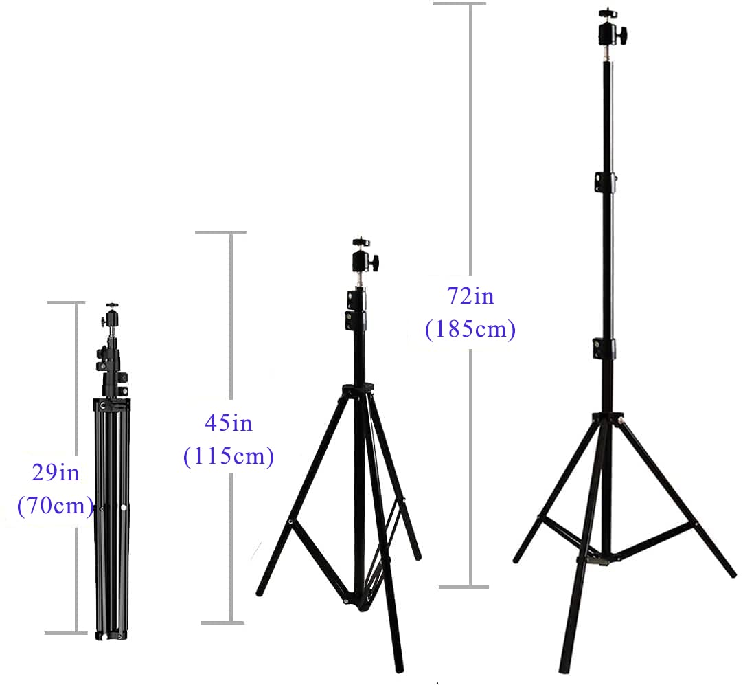 Coret Projector Floor Stand, Folding Portable Tripod Mount - Adjustable Height 29" To 70"