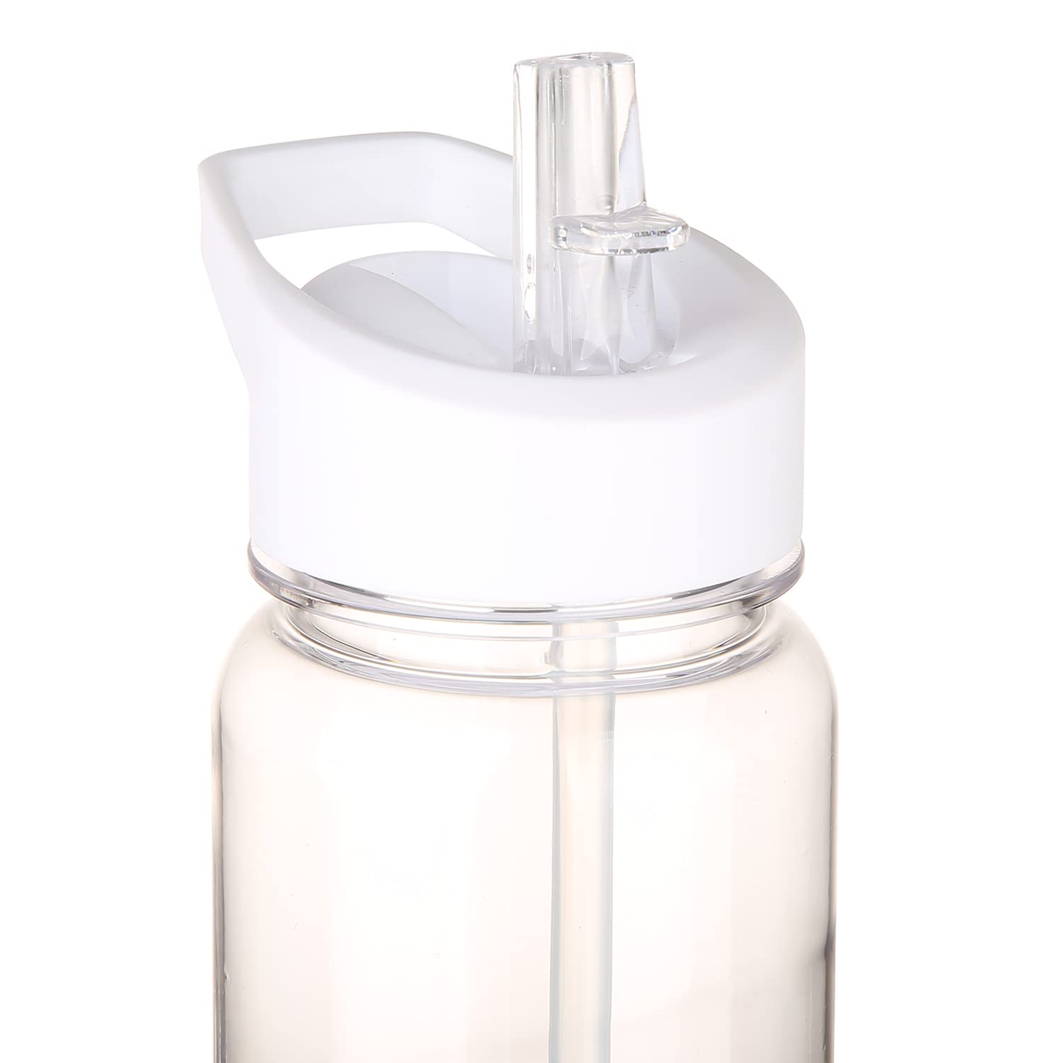 Tritan Clear Water Bottle With Straw  No Markings 24 Oz Sports Water Bottle  Leak Proof