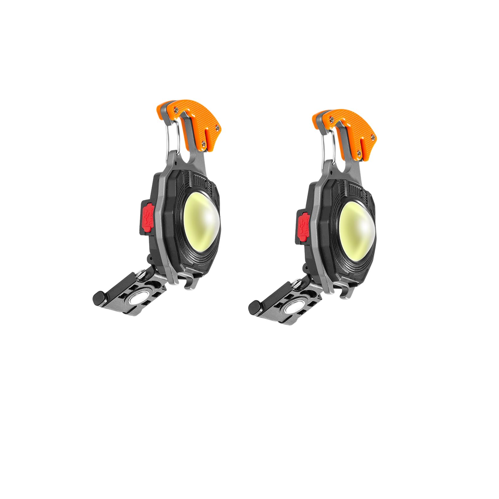 Wevyhfs Sports Wevyhfs Pocket Flashlight Keychain, Cob & Led Work Light, Rechargeable & Bright Mini Magnet Bottle Opener Bolt Driver Survival Sentry, 3 Color Beams & Magnetic(2 Pack)