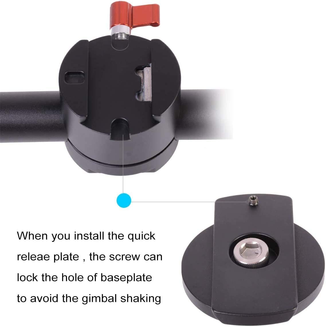 Df Digitalfoto Handheld Ring Grip,Dual Handlebar Ring With Gear Adapter Compatible With Zhiyun Crane 3S Stabilizer/Ronin S Gimbal,Etc