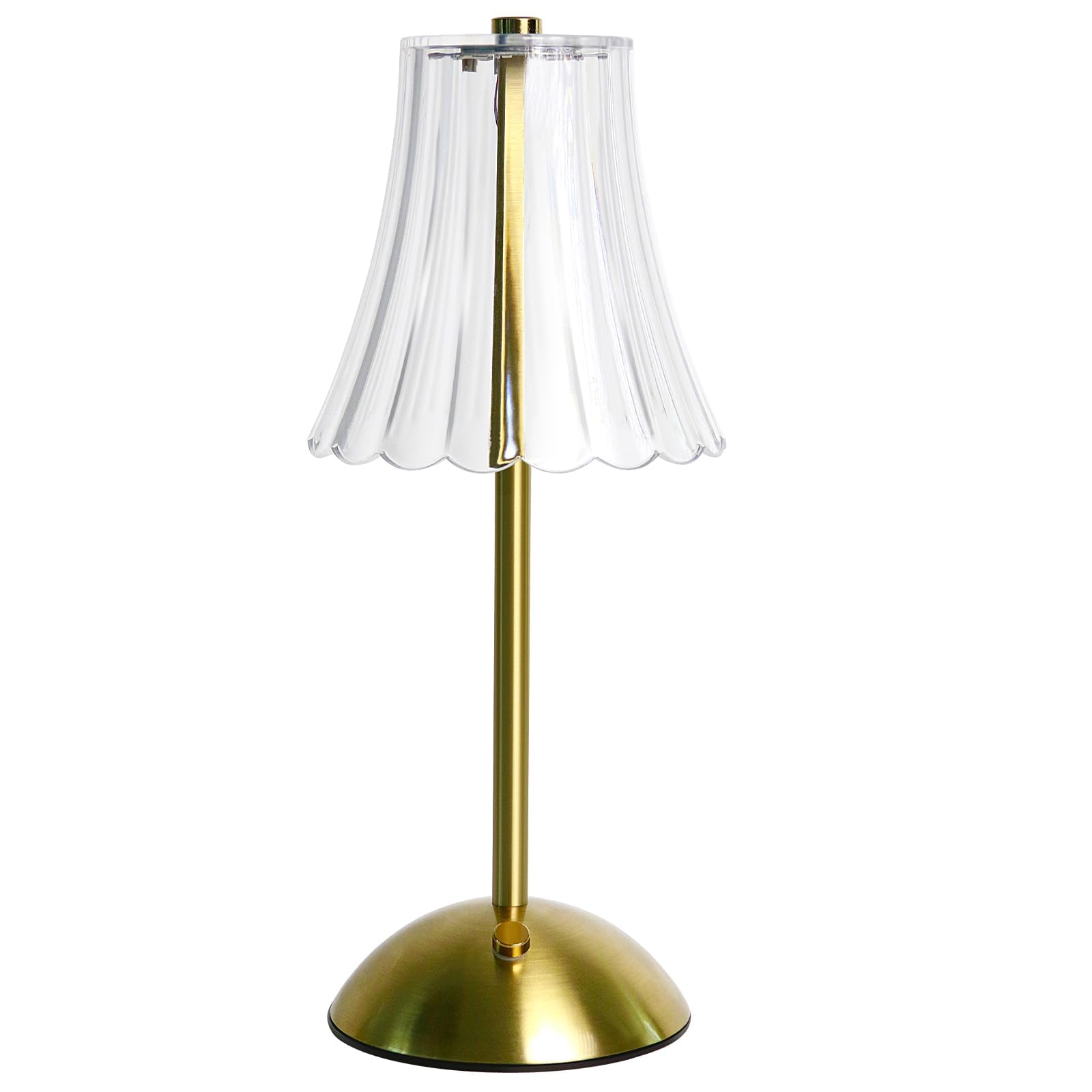 Hulknpee Cordless Table Lamp Rechargeable Decorative Bedside Lamps With Elegant Shade Led Desk Lamp 3 Colors Dimmable Table Lamp Nightstand Gold Vintage Lamps 12In