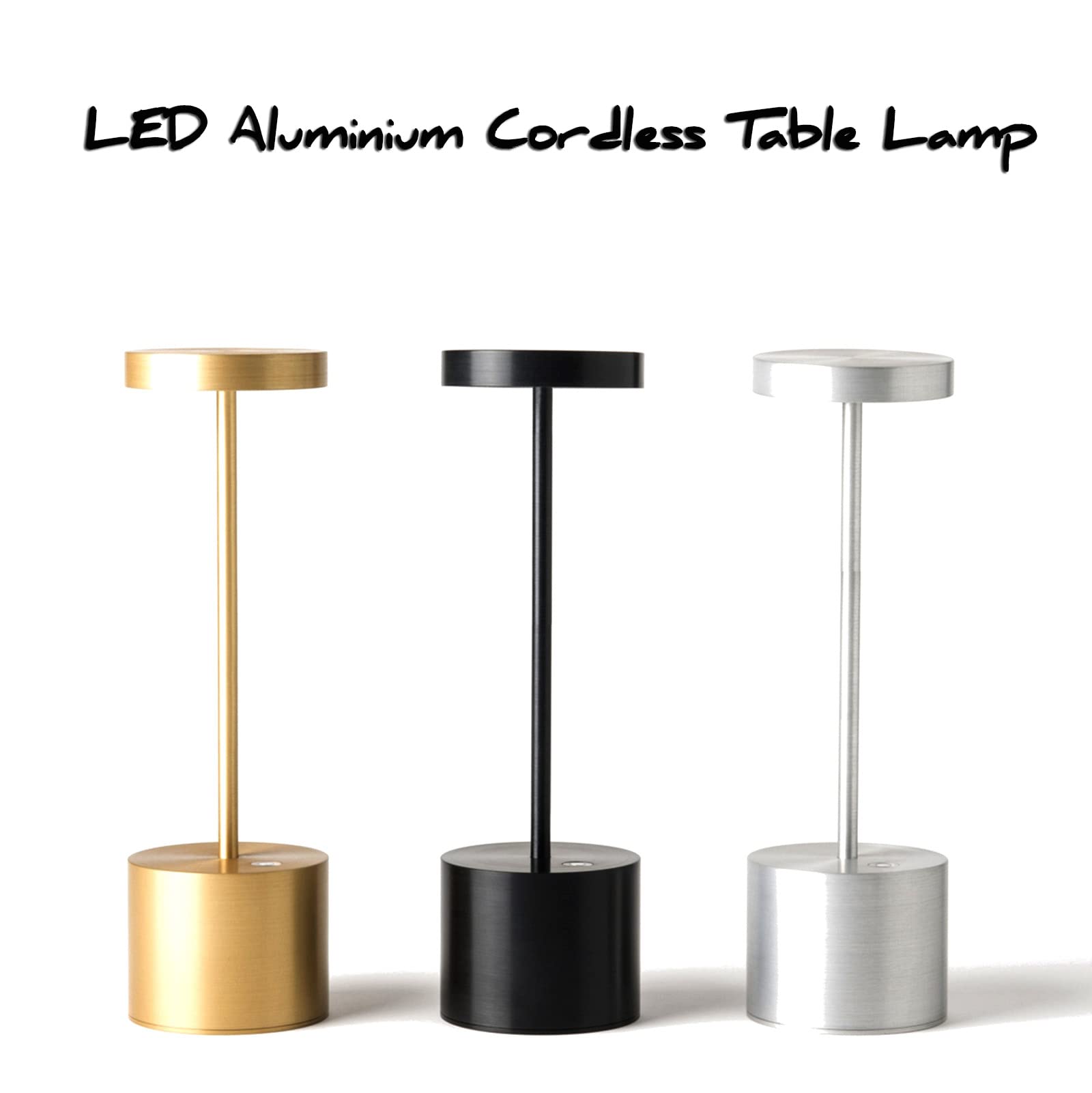Sakringt 2 Pack Cordless Table Lamp Rechargeable, 5000Mah Battery Operated Portable Table Light,Dimming Led Table Lamp For Restaurant/Patio/Outdoor(Gold)