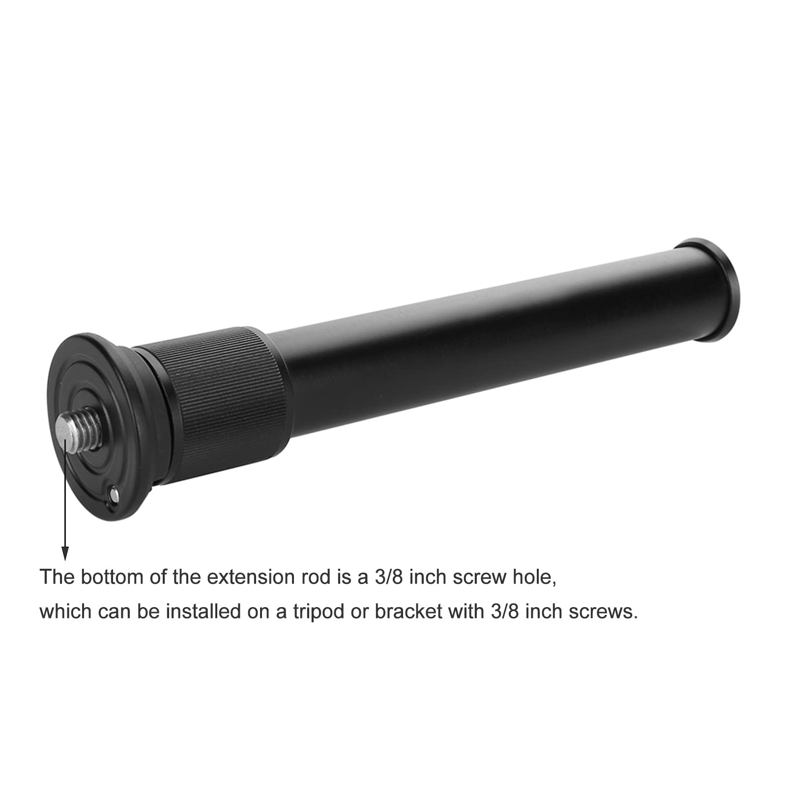 Agatige Adjustable Extension Rod, 2 Section Center Column Tripod Extension Telescopic Pole Monopod Accessory Aluminum Tripod Extender Tube Telescopic Stick Rod For Tripod Stabilizer