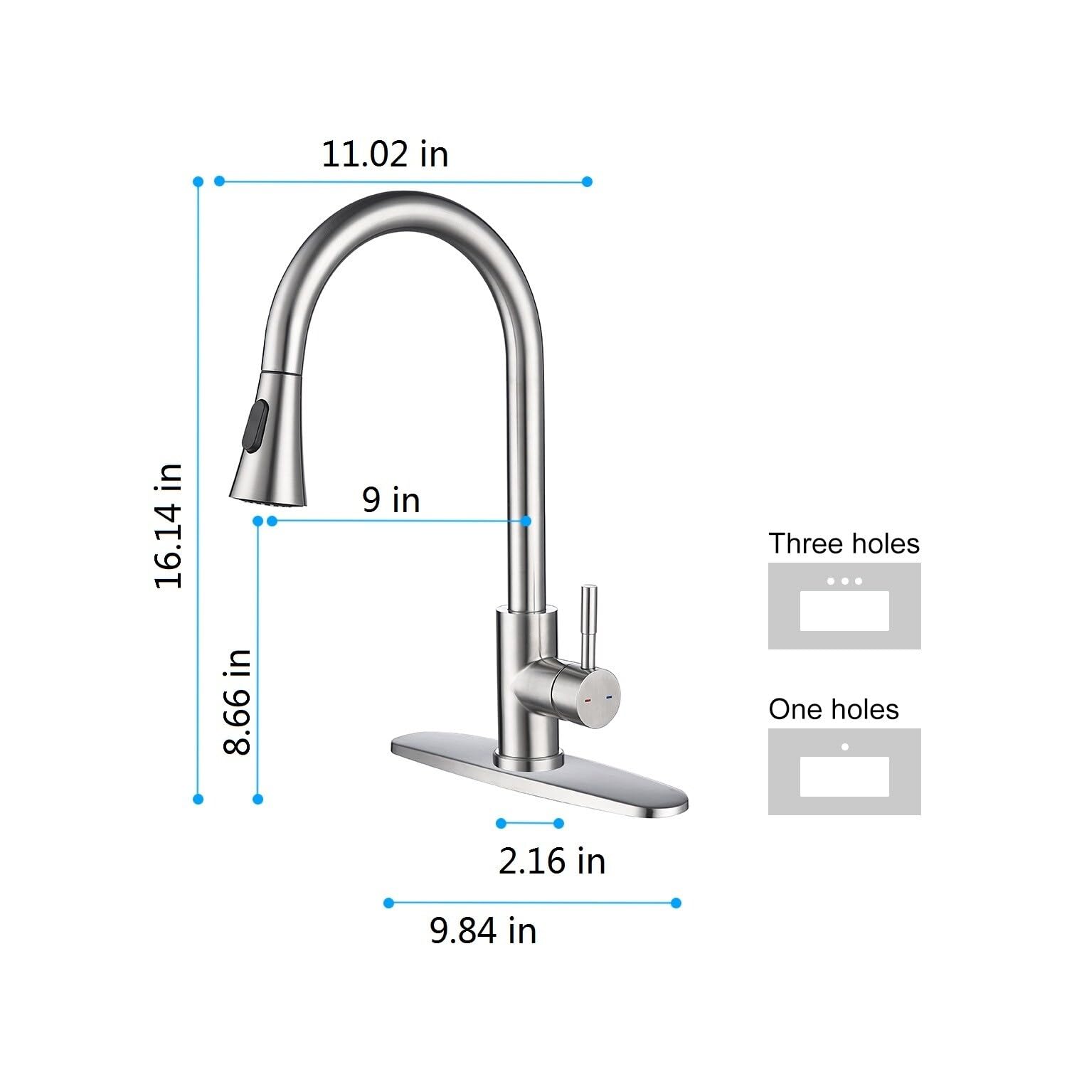 Overstock Single Handle Brushed Nickel Kitchen Faucet With Pull Out Spraye Brushed Nickl Brushed