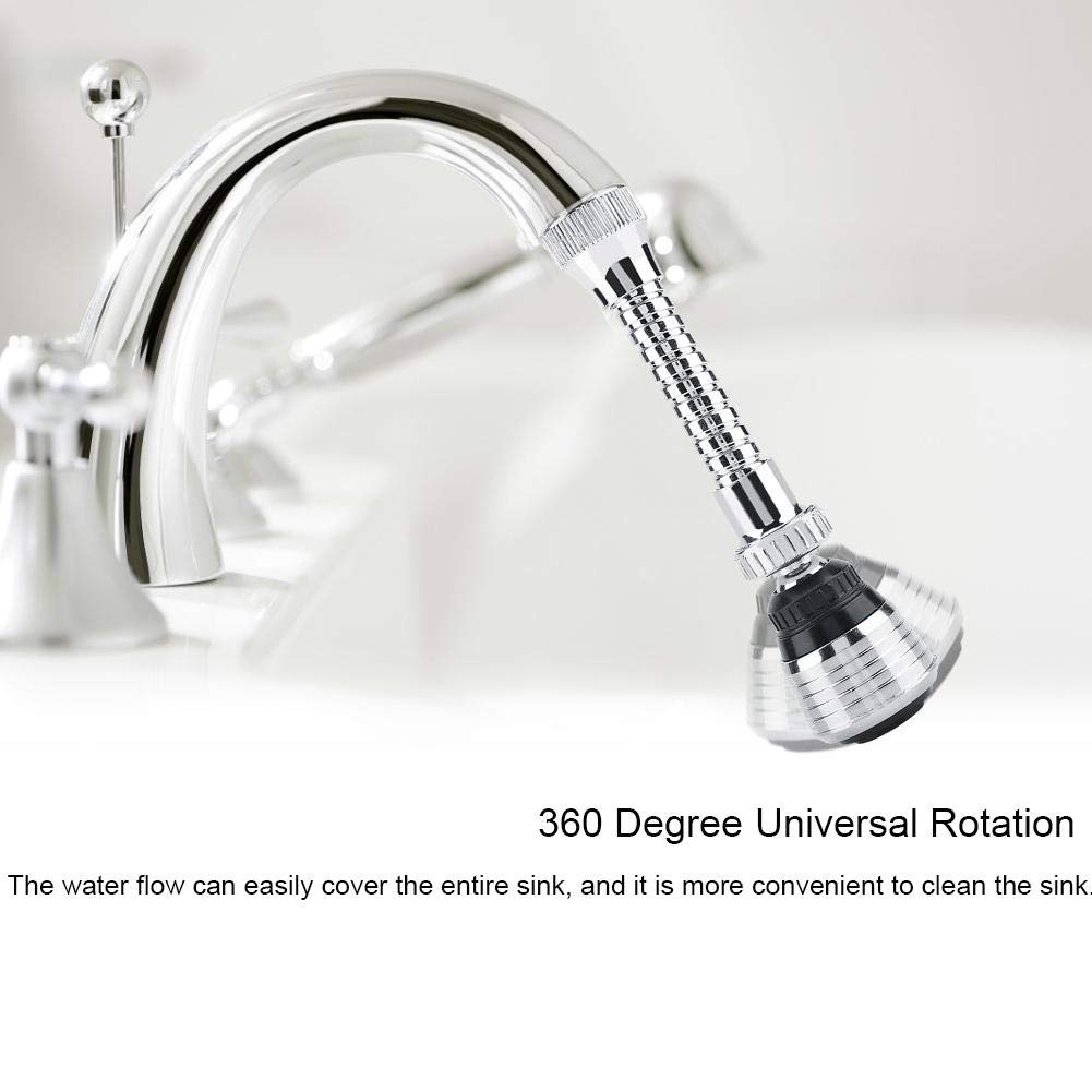Topincn One-Handle High Arc Pulldown Kitchen Faucet With Water Saving Aerator, 360-Degree Rotary, Duplex Faucet, Spot Resist, Stainless Steel, Stainless Finish