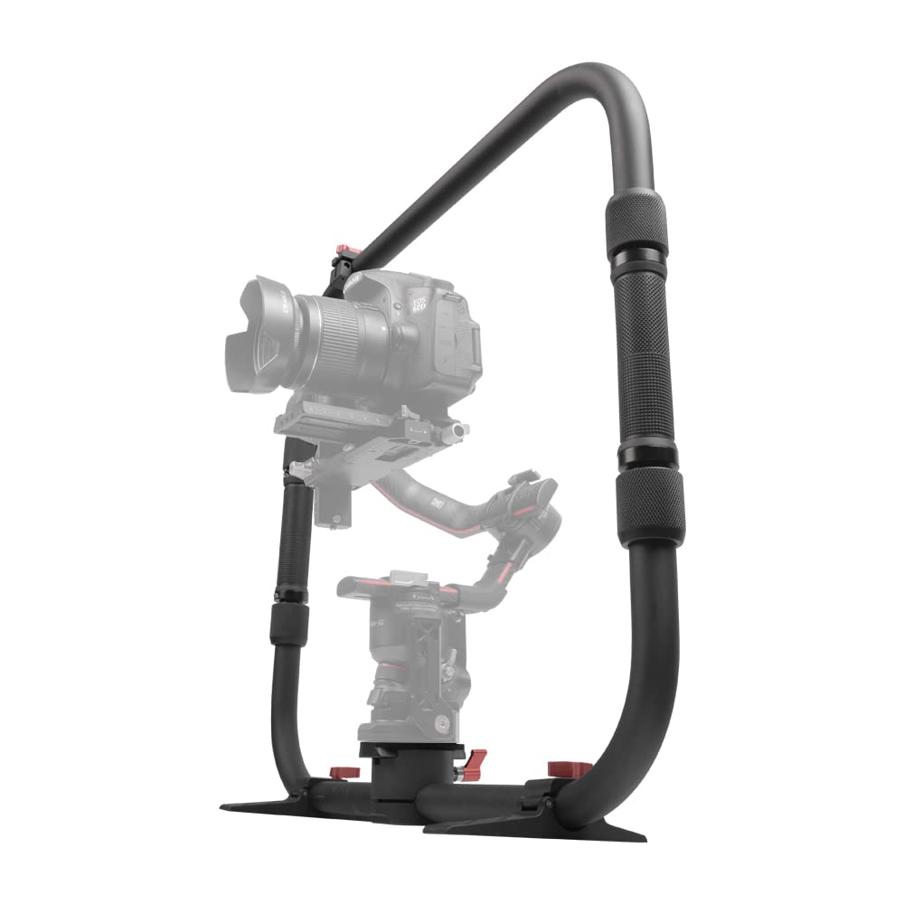 Bortt Ring Grip For Rs 2 Metal Ring Grip Gimbal Stabilizer Handheld Holder Ring Support 20Kg Load Capacity With V-Mount Clamp Carry Bag Replacement For Rs 2