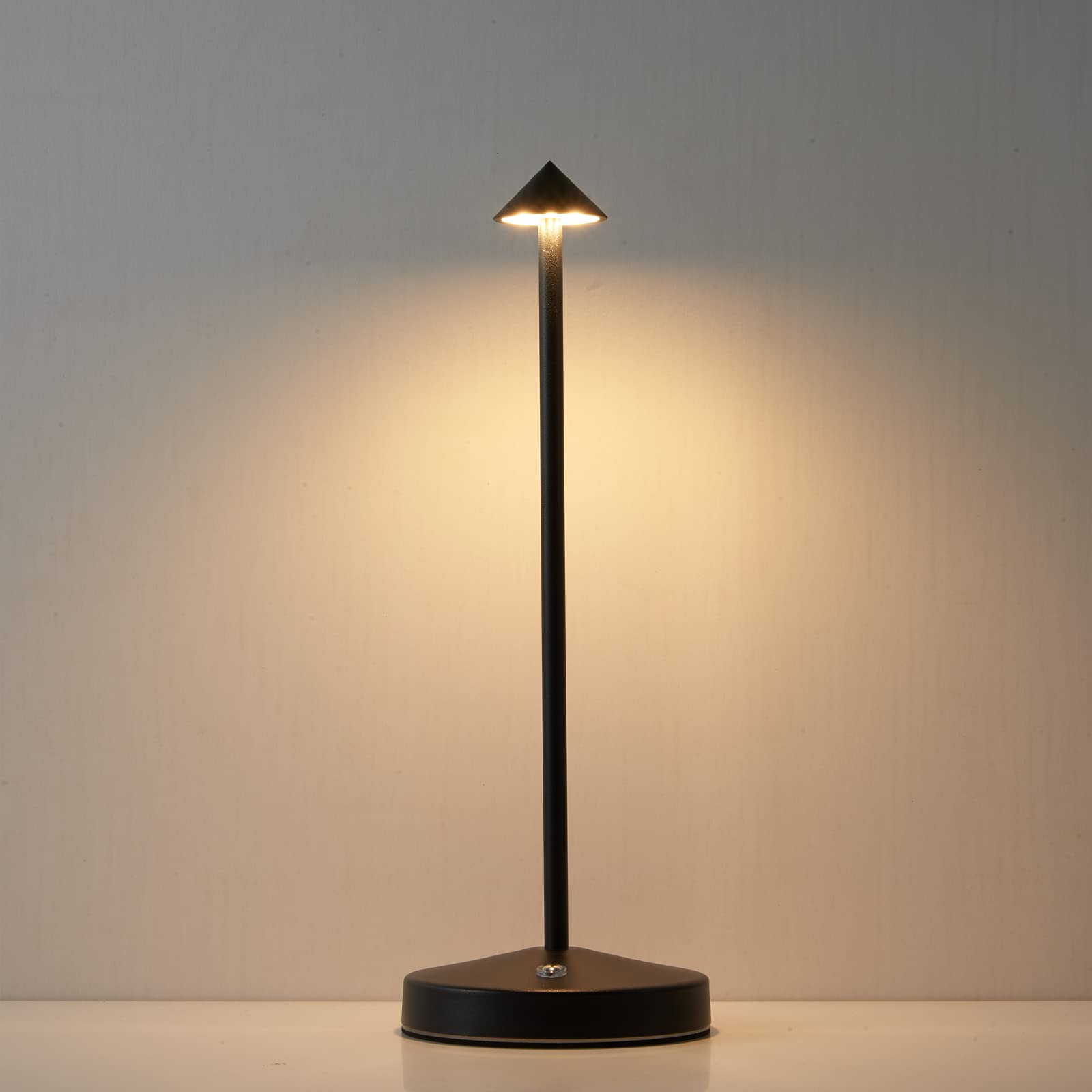 Eypid Cordless Table Lamps,Rechargeable Led Touch Bar Lamp, Portable Battery Desk Lamp,2 Level Brightness Dimmable Night Light,Minimalist Design, For Living Room/Restaurant/Couple Dinner/(Black)