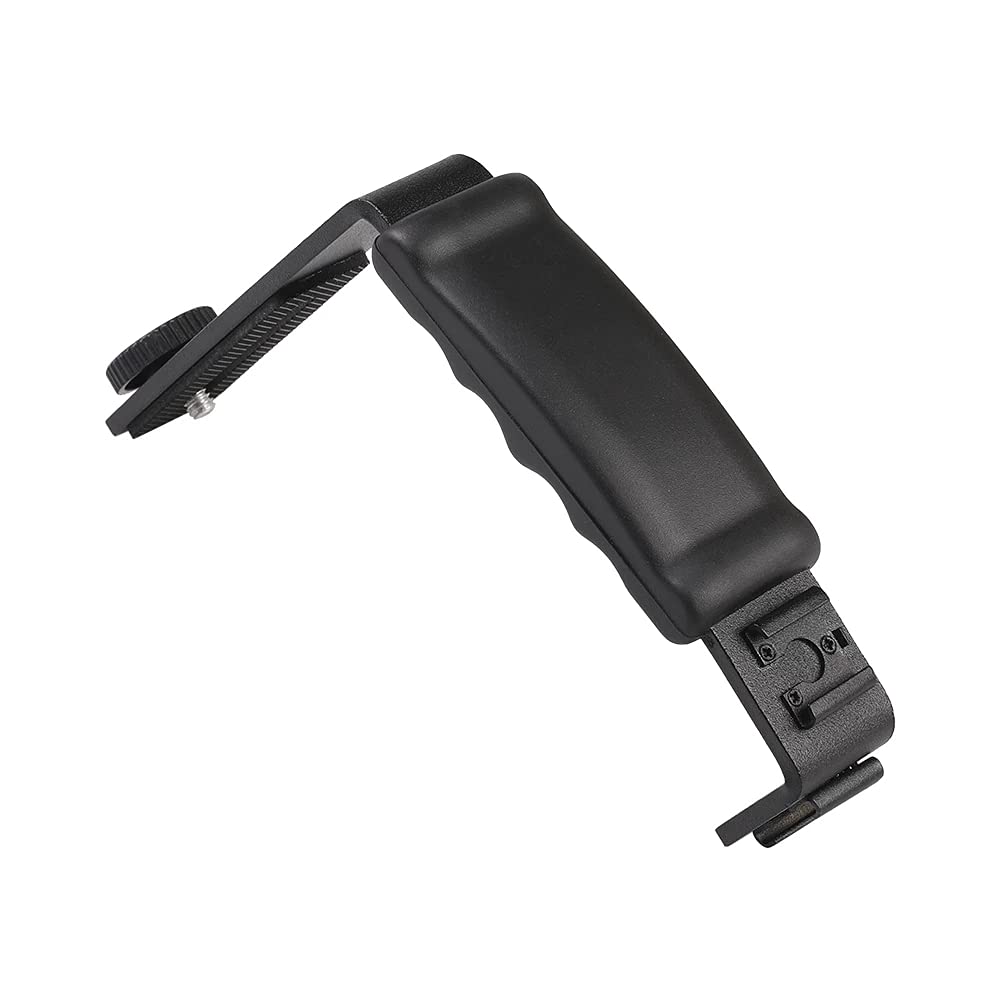 Leshareselect L-Shape Flash Bracket With Dual Flash Cold Shoe Mount  Tripod Screw Versatile For Camcorder Microphone Dslr Canon/Nikon/Sony/Yongnuo/Flash Stand