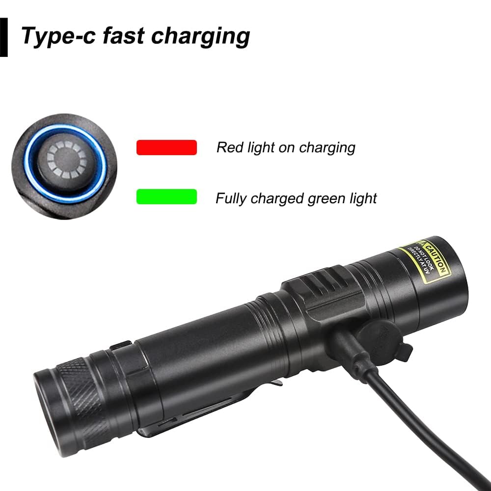 Graboyy Rechargeable Blood Tracking Light For Hunting, 5000 Lumens Led Flashlight For Blood Trails, Night Hunting Gear, Blood Finder Flashlight, Perfect For Hunters (Blood Detection Light)