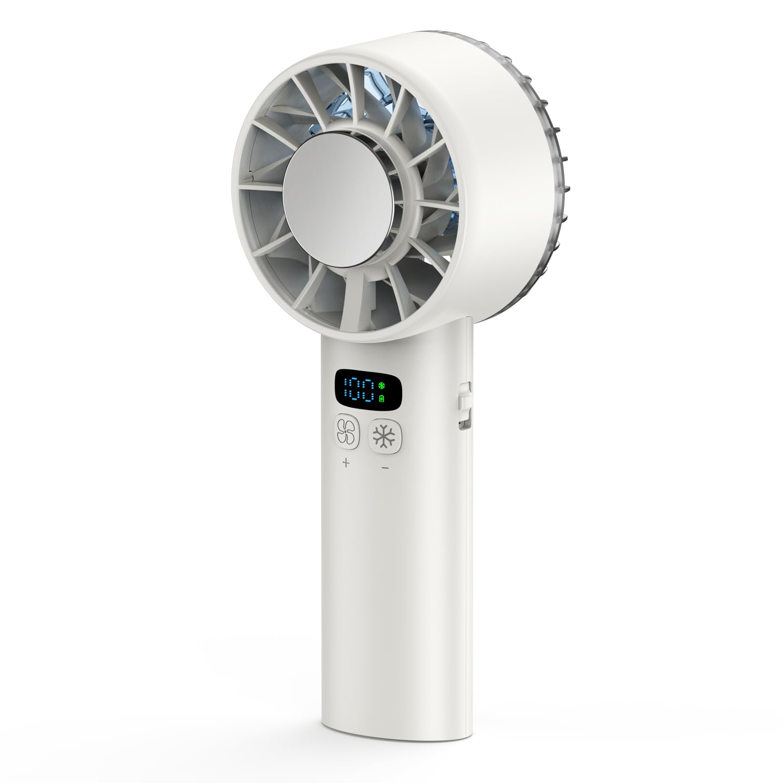 Portable Handheld Fan Rechargeable, Powerful Turbo Mini Fan With Cold Compress, 100 Speed 5200Mah - Koospark