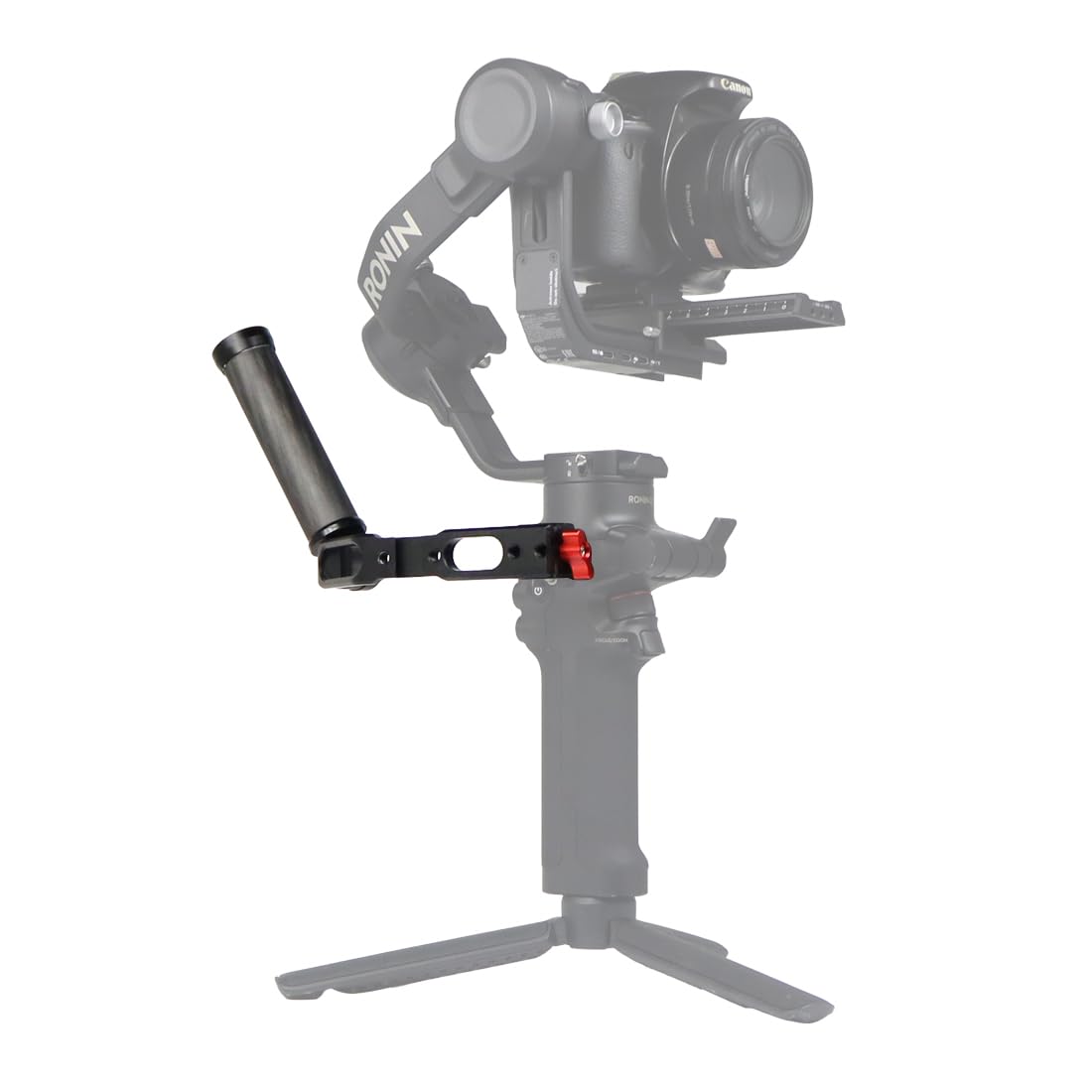 Novelgoal Carbon Fiber L Bracket Handle Grip With Foldable Cold Shoe Mount Compatible With Dji Ronin Rs2 Rsc2 Mini Handheld Gimbal Stabilizer Accessory (Handle)