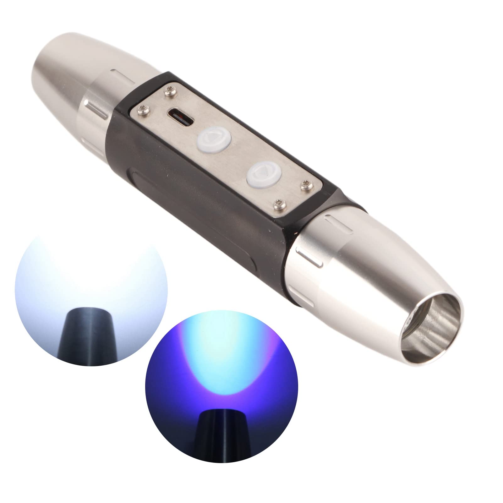 Fuzhui Jade Appraisal Light Detector Lamp, Expert Jade Flashlight, Super Bright Dx4 Usb Rechargeable Quad Leds Expert Jade Appraisal Flashlight For Jewelry Appraisal Gemstones Diamond, 3200Mah