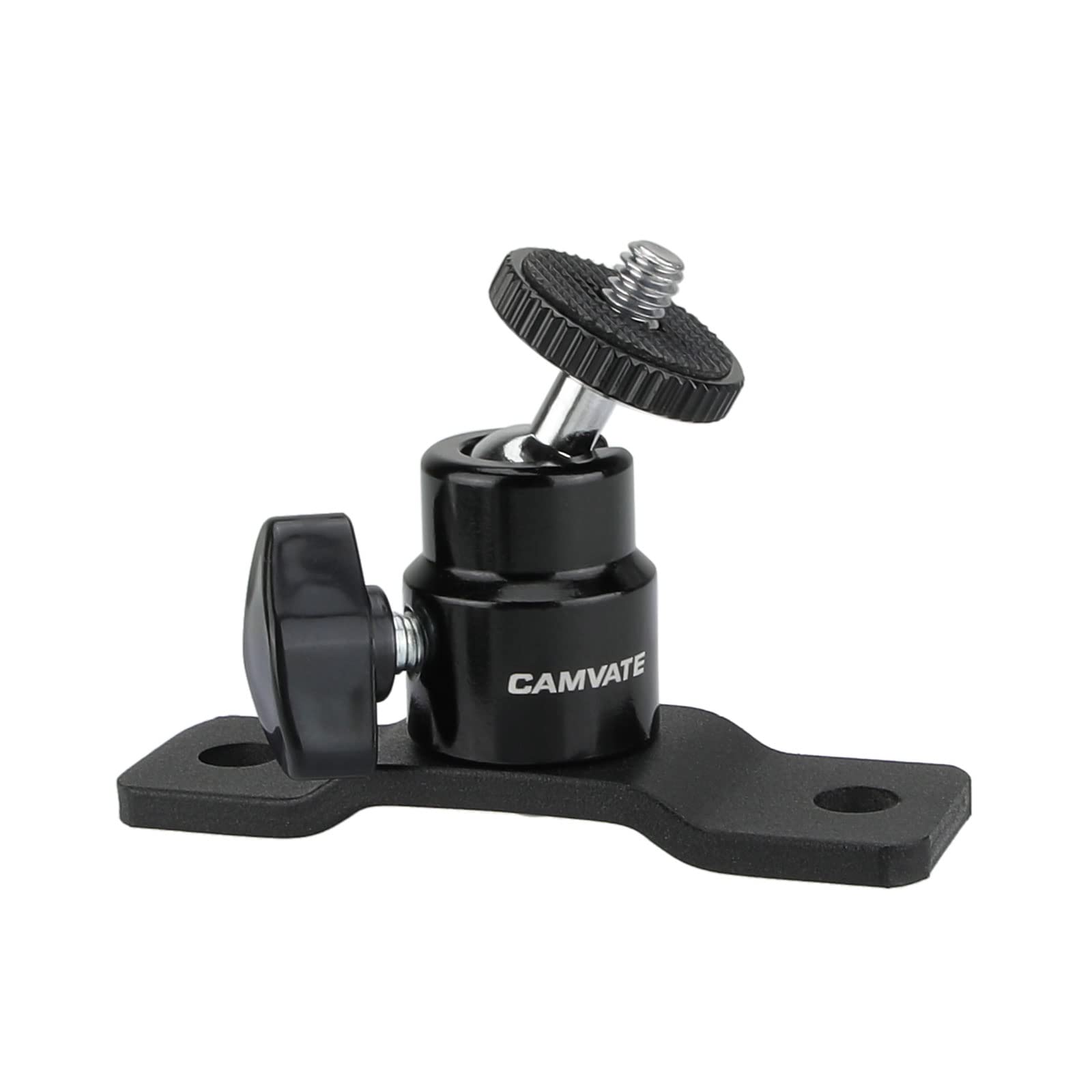Camvate 1/4"-20 Ball Head With Bottom Pedestal Mount For Monitor/Surveillance System Support - 2324