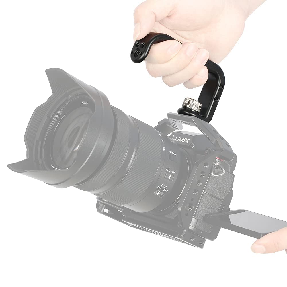 Niceyrig Dslr Top Handle For Arri 3/8 Thread Ergonomic Handgrip Applicable For Cinema Camera Camcorder Cage Rig - 450