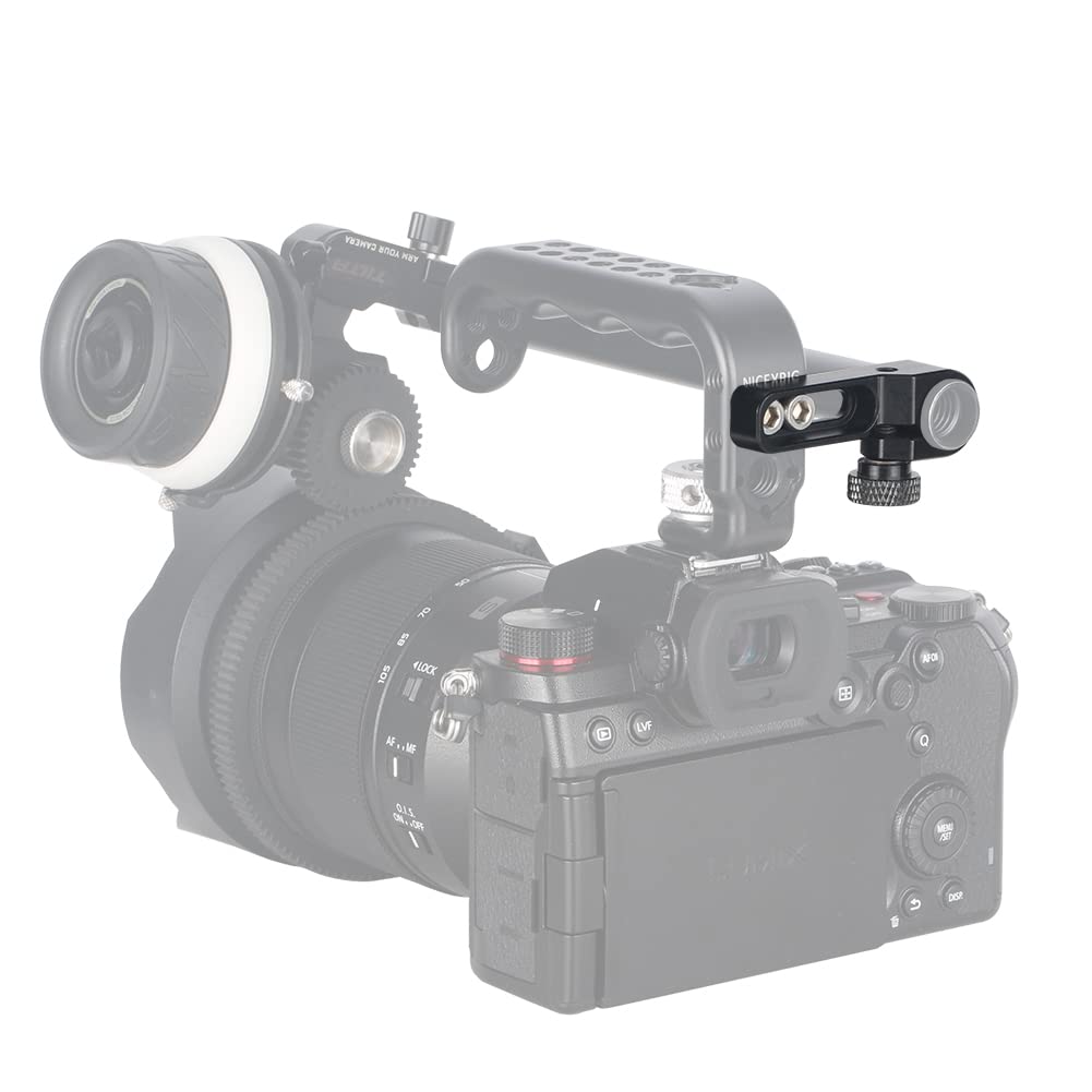 Niceyrig 15Mm Single Rod Holder With Counterbore, Side Mount Extension Rod Rail Block For Camera Cage Top Handle Follow Focus Matte Box - 492