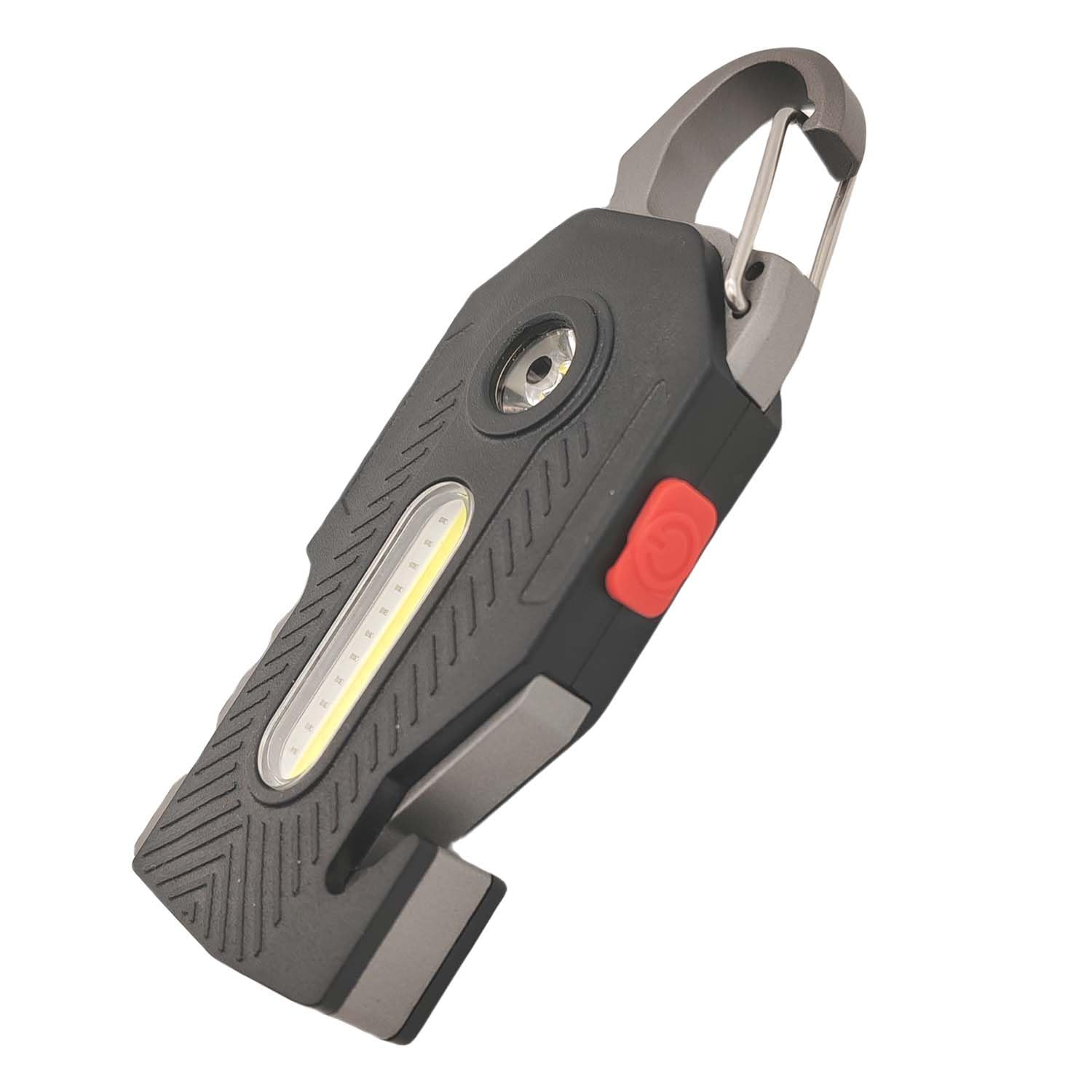 Weleshei Multifunctional Flashlight 7 In1 Cob Keychain Bright Work Light Rechargeable Portable Led Sos Light With Bottle Opener Seat Belt Cutter Survival Whistle Screwdriver For Camping Walking Hiking