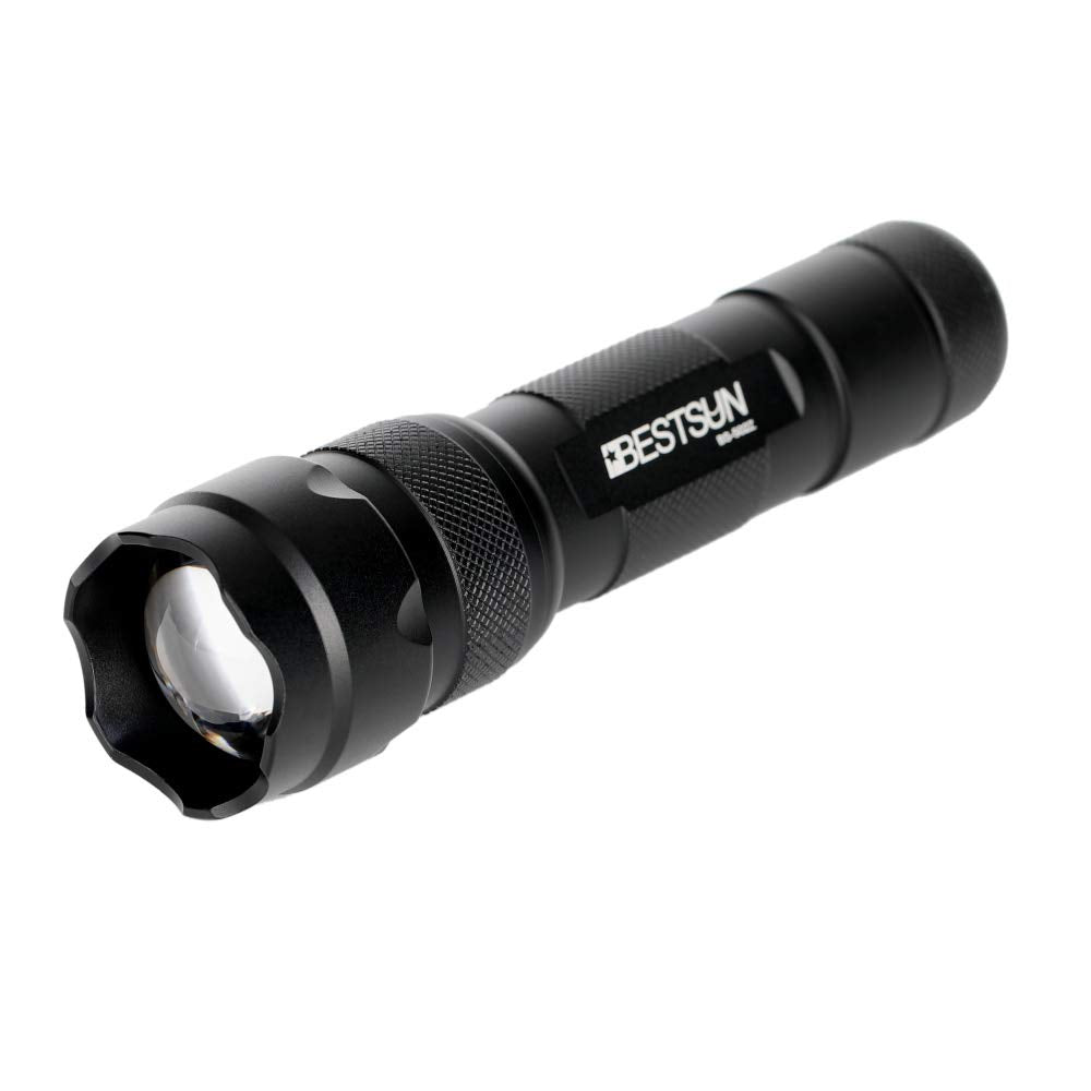 Bestsun Wf-502B Xm-L2 Led Tactical Flashlight Ultra Bright 3.7-18V 1 Mode 1200 Lumen High Powered Handheld Lamp Light Torch Portable Water Resistant For Camping Outdoors Travel Walking Hunting