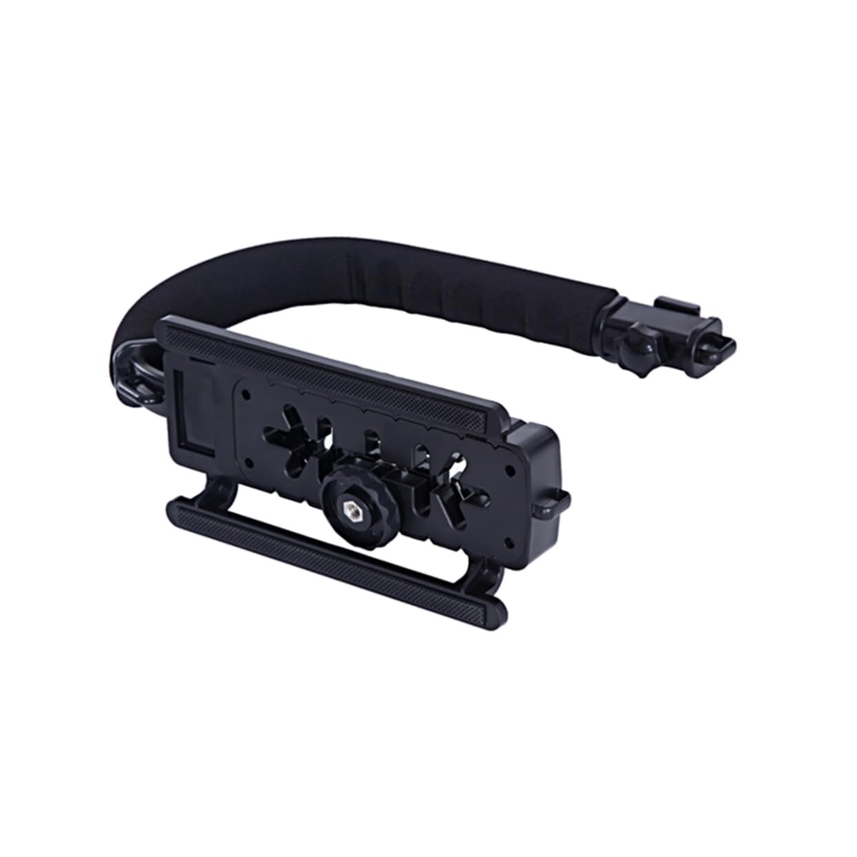 Kallory Camera Stabilizer Hand Grip For Photo Video C Type U Type Design Black For Low Angle Shots Compact Portable Present For Photography Enthusiasts