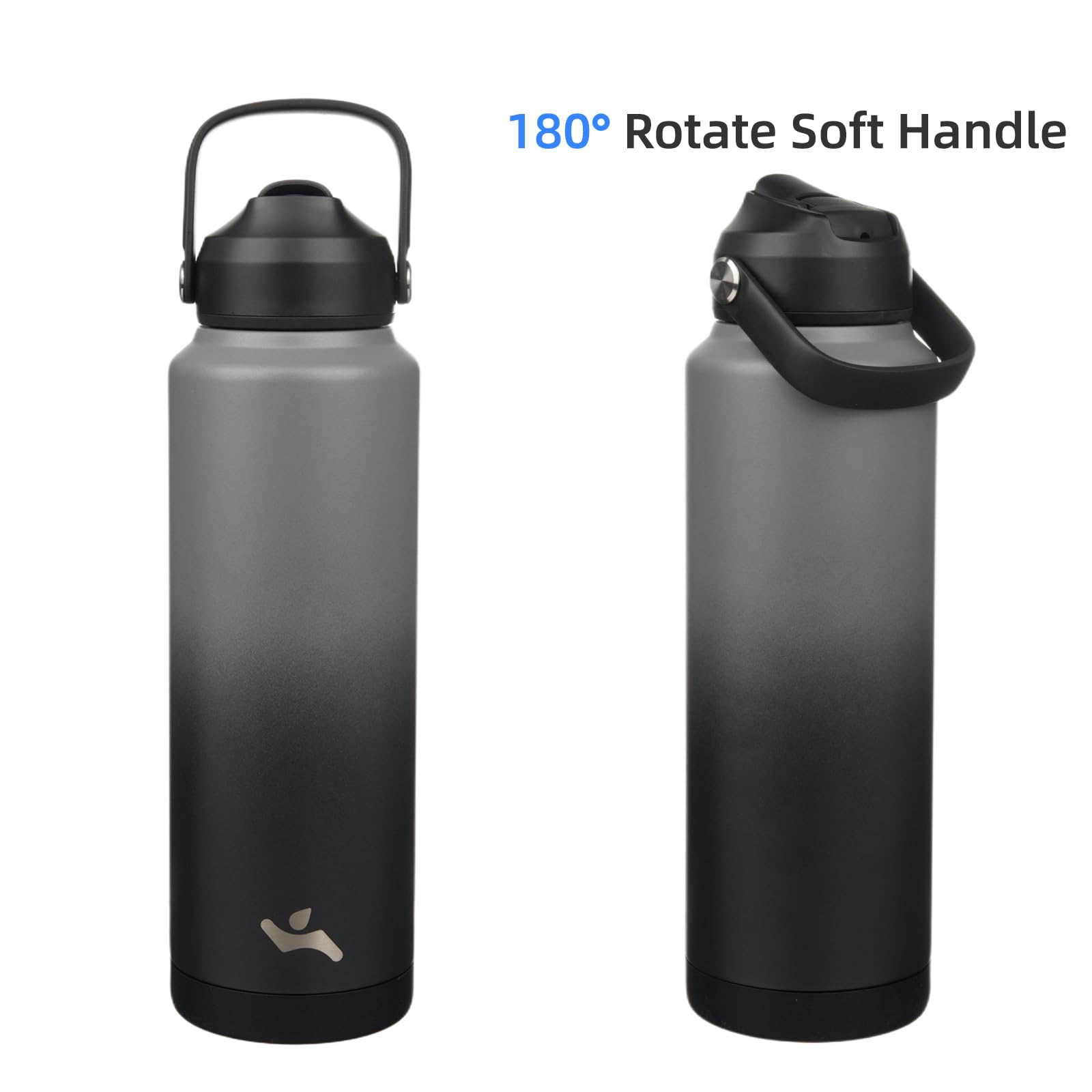 Insulated Water Bottle With Straw Lid,40 Oz Stainless Steel Vacuum Metal Bottle