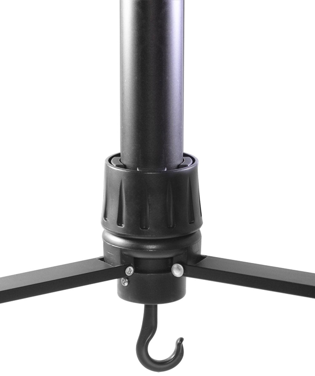 Xit Xt75Trb Elite Series 75-Inch 4 Leg Section Tripod With Foam Grips, Carrying Handle, 2 Bubble Levels, Hook And Quick Release (Black)