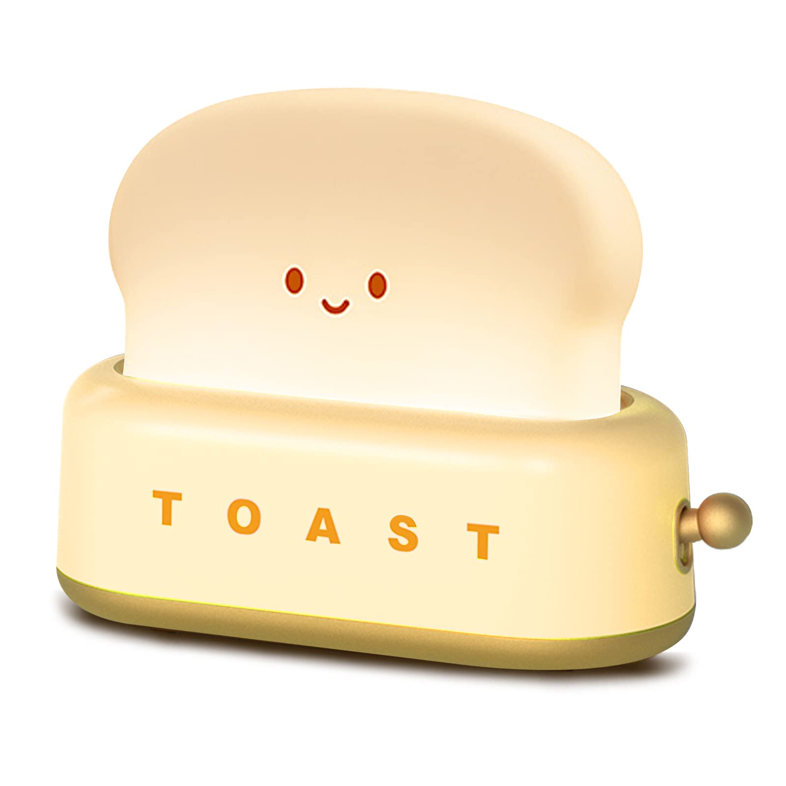 Qanyi Small Table Lamp, Cute Toast Bread Led Bedroom Nightstand Light With Timer And Rechargeable, Cool Birthday For Baby Kids Children Girls Boys
