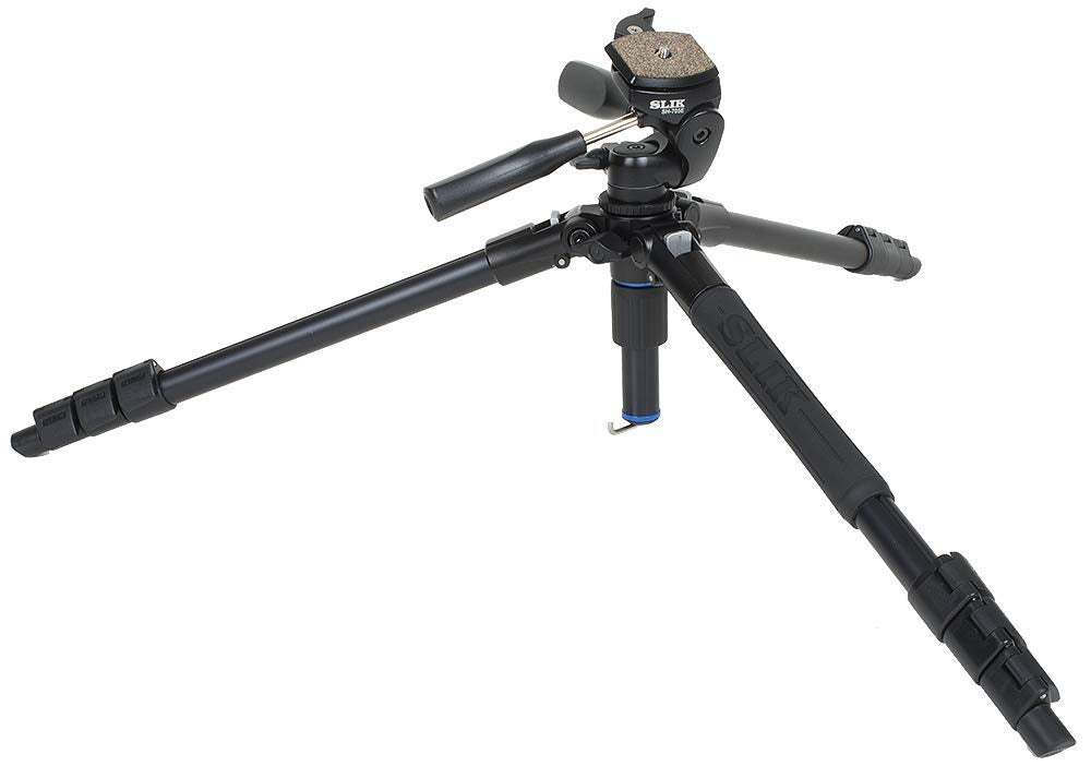 Slik Pro Al-324Dx W/Sh-705E 3-Way Pan Head For Mirrorless/Dslr Sony Nikon Canon Fuji Cameras And More - Black (613-358)