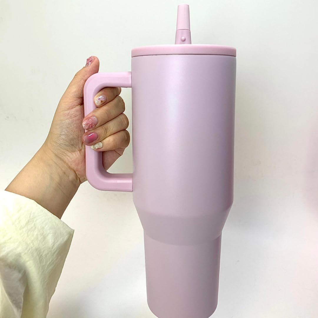 Traveler, 40 Oz Water Bottle With Handle & Flip Straw 100% Leak Proof Reusable Insulated Tumbler