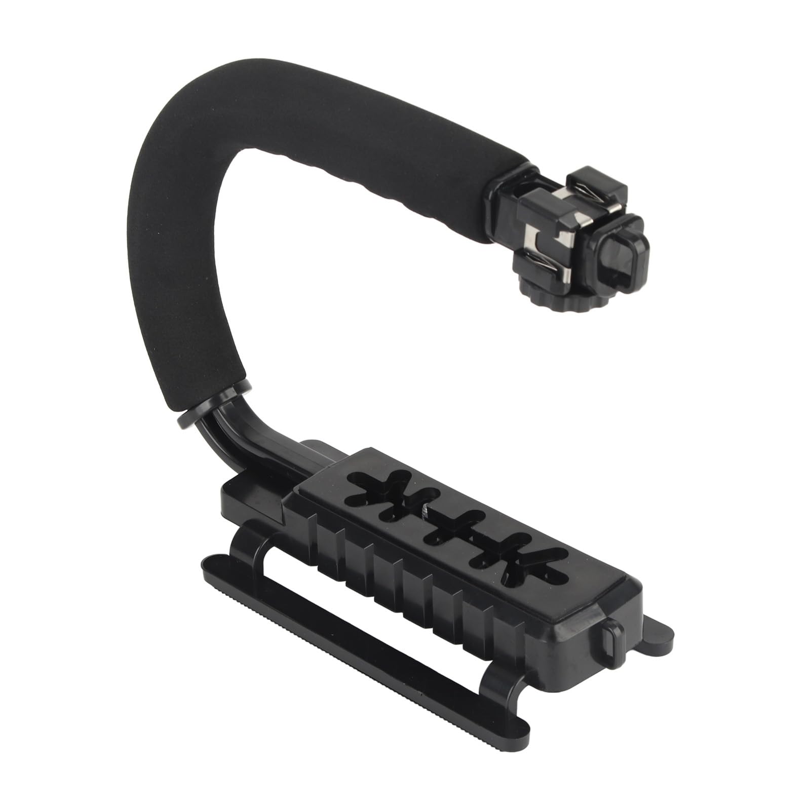 Kimiss Abs Sponge Adjustable Angle U Shaped Foldable Dslr Digital Camera 3 Hot Shoe Handheld Stabilizer - Portable Video Action Handheld Camera Sport Stabilizer