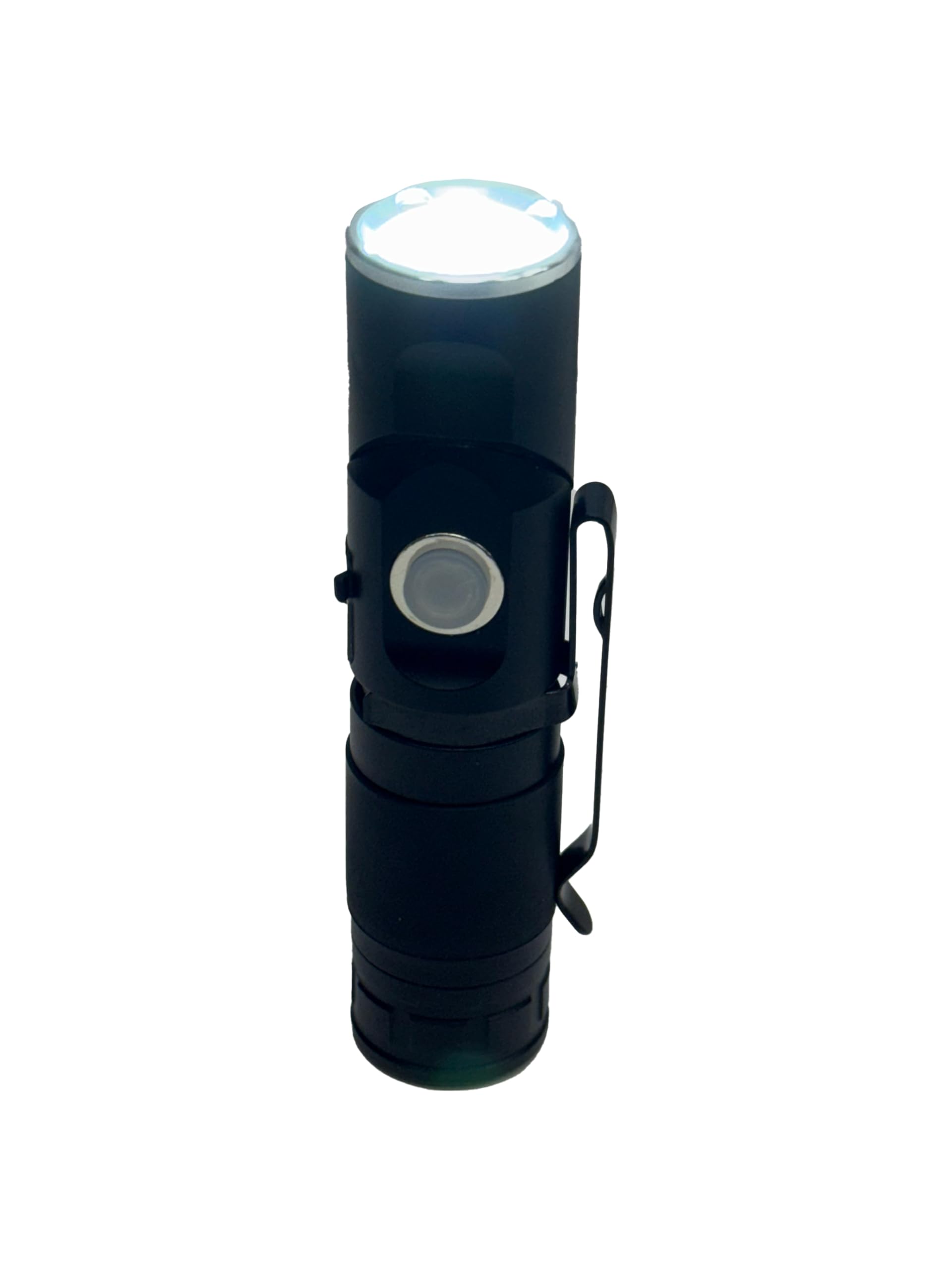 Tpr Industrial 500 Lumen Usb-C Wireless Rechargeable Aluminum Flashlight: Compact 90 Degree Rotating Light 5 Light Modes Pocket Clip Magnetic Base For Hands- Lighting, Hard Hat Compatible