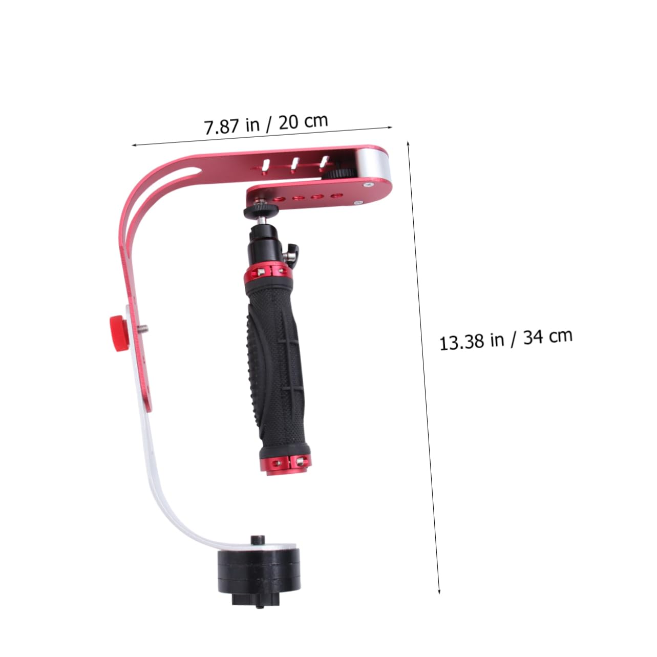 Shineofi 1Pc Handheld Camera Stabilizer For Dslr Dv Bow Type Video Stabilizer Holder Red For Smooth Low Angle Shooting And