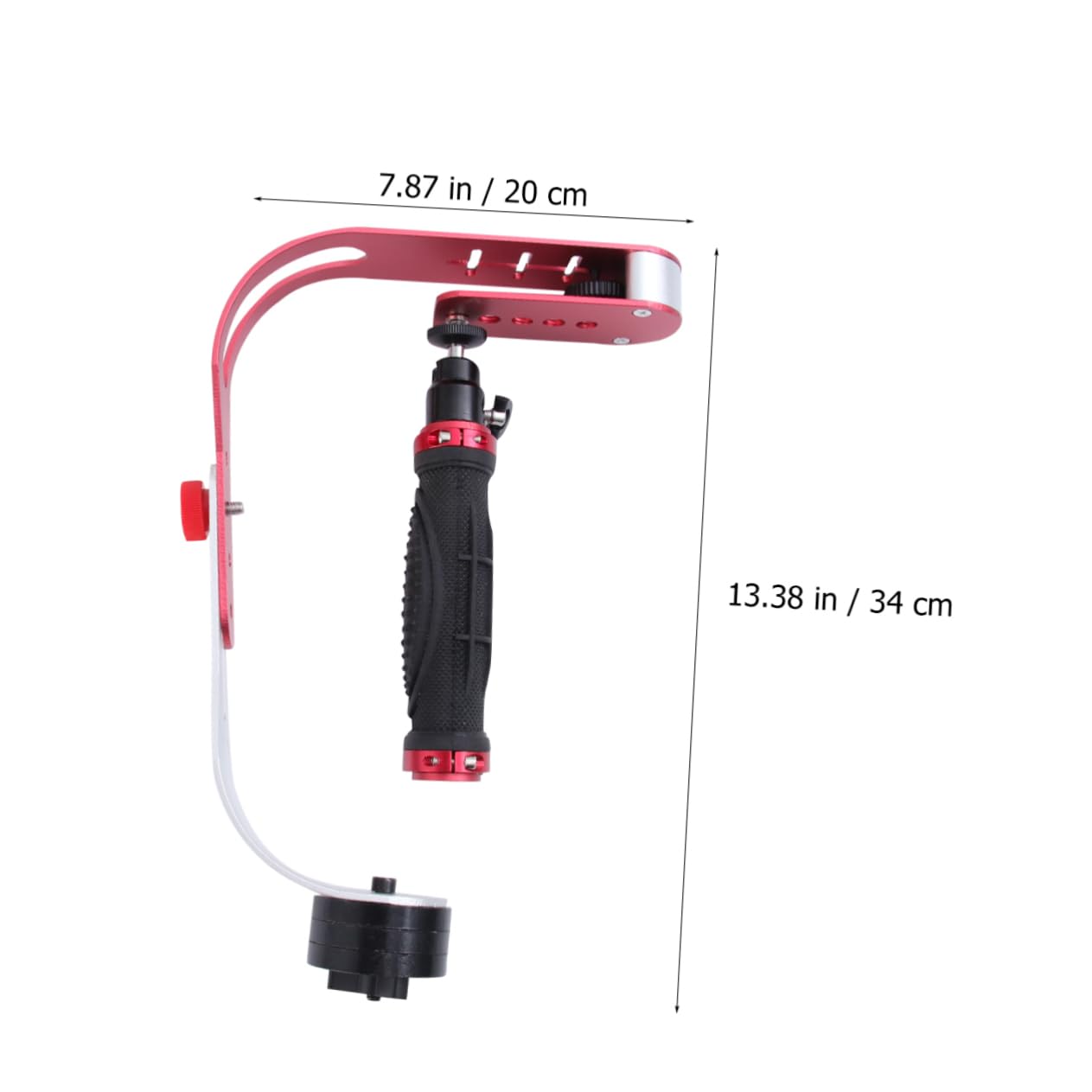 Veemoon Stabilizer For Camera Bow Type Handheld Stabilizer Red For Low Angle Videos Easy To Use