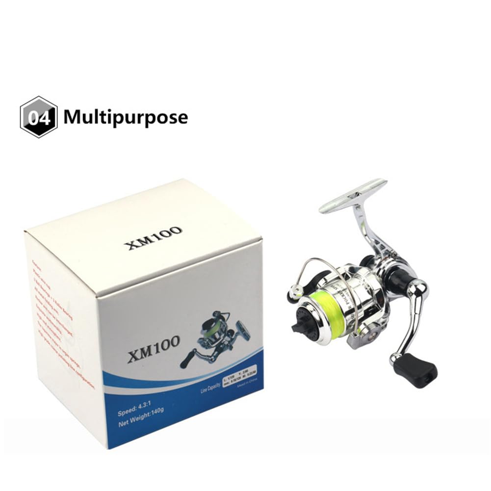 Gaderth Micro Compact Spinning Reel, Mini Pocket Metal Fishing Wheel, 4.3:1 Gear Ratio Small Reel, 2+1Bb Bearings All Season Fishing Reel