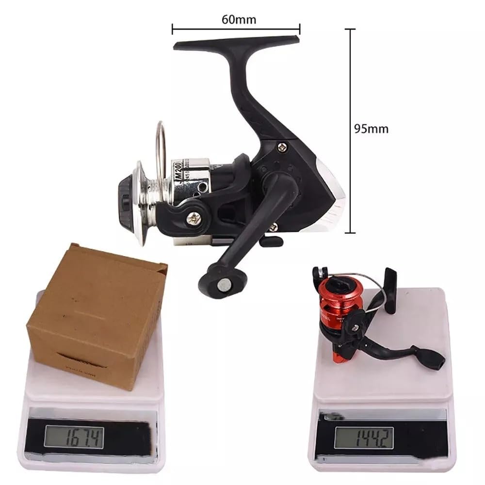 Ucckeyi Spinning Reels All Freshwater & Saltwater Lure Fishing Reel Portable Ultralight With Fishing Line