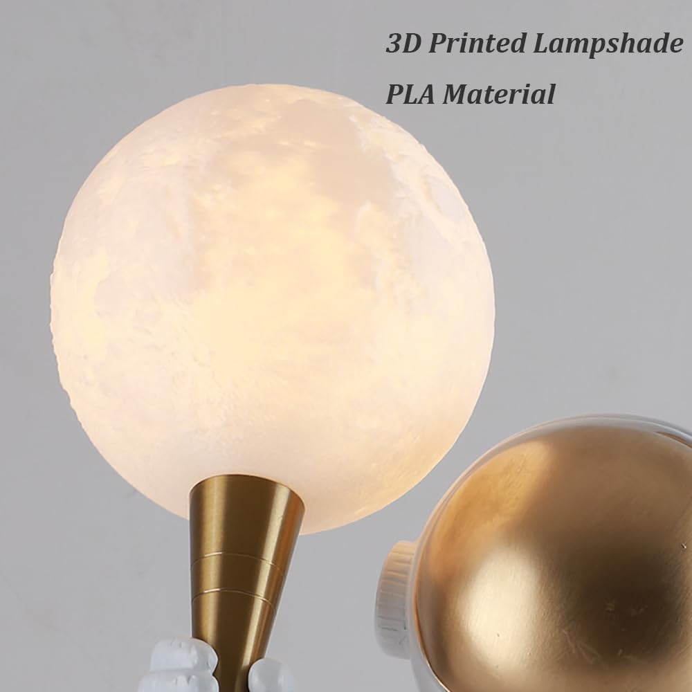 Skyblaze Astronaut Table Lamp, Resin Night Light, Space Themed Table Light, Cute Bedside Desk Lamp For Kids Bedroom, Nursery