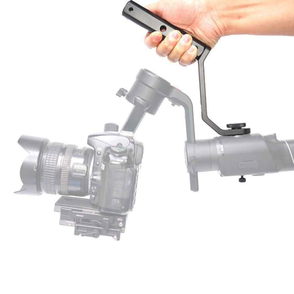 Zyyini Handle Grip For Moza Aircross 2 Stabilizer, Crane Bracket With 1/4 3/8 Inch Screws Hole,For Camera/Camcorder/Dslr/Microphone,For Feiyu Ak2000/4000 Moza Air2