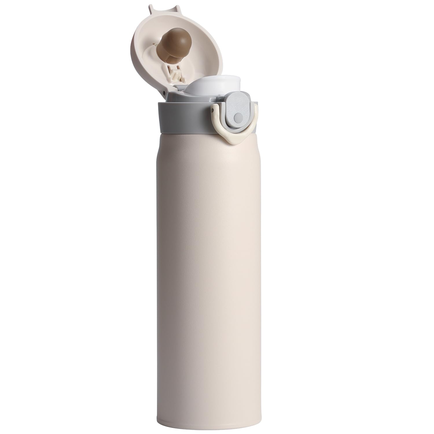 17Oz Insulated Water Bottle, Stainless Steel Sport Double Walled Coffee Thermoses, 500Ml