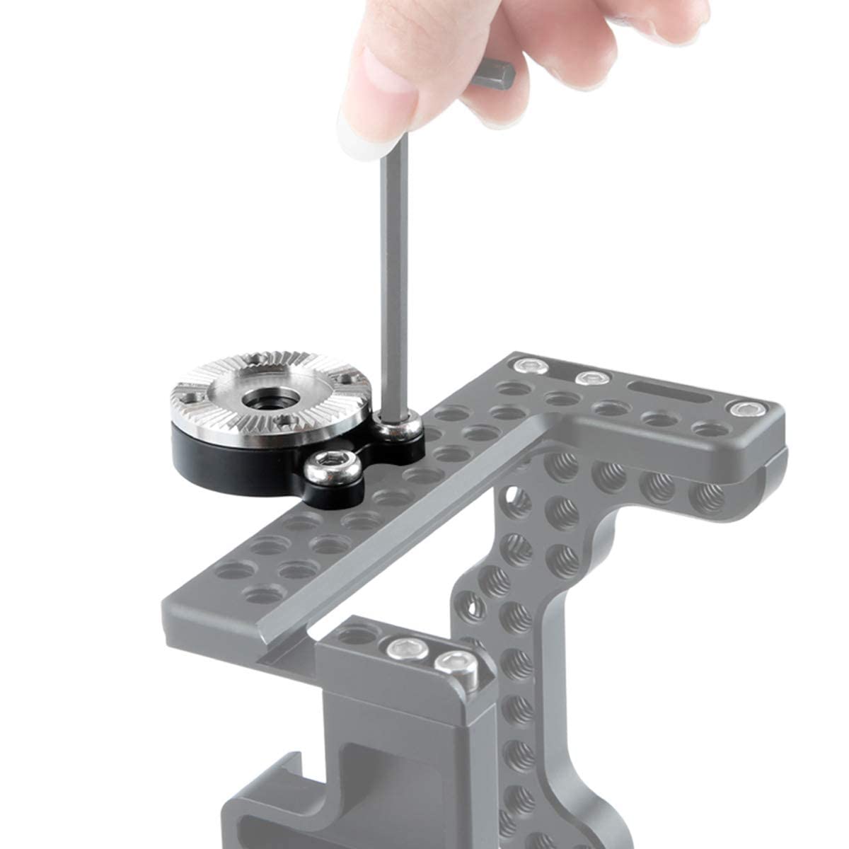Niceyrig Rosette Mount Adapter (M6 Thread Diameter 31.8Mm) Applicable For Dslr Camera Cage, Handle, Wooden Handgrip, Rig