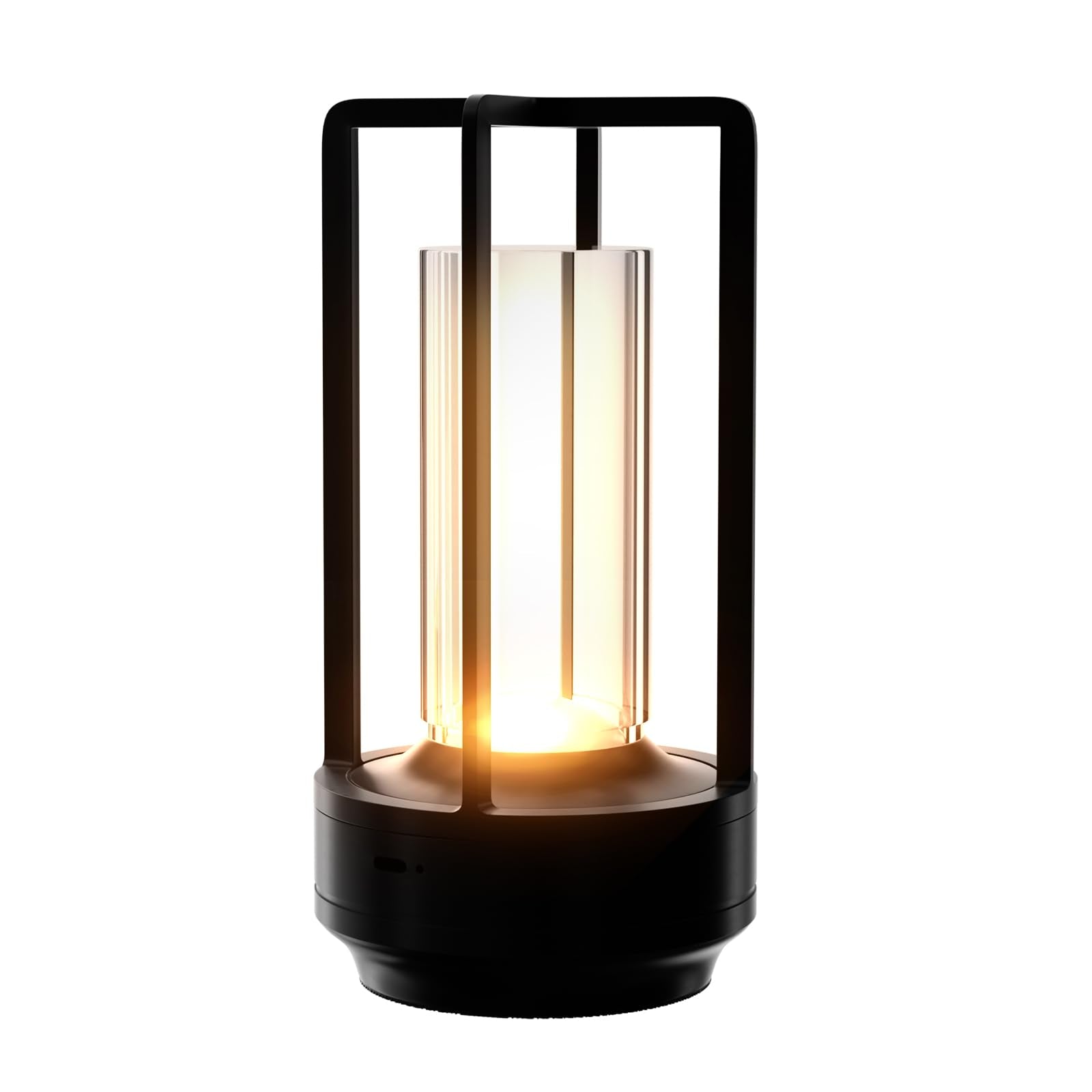 Anznzem Table Lamp, Portable Cordless Rechargeable Led Lamp, 3-Colour Dimming Metal Bedside Lamp, Small Desk Lamp For Bedroom And Outdoor Use, Ideal For Restaurants, Bars, Coffee Shops And Camping