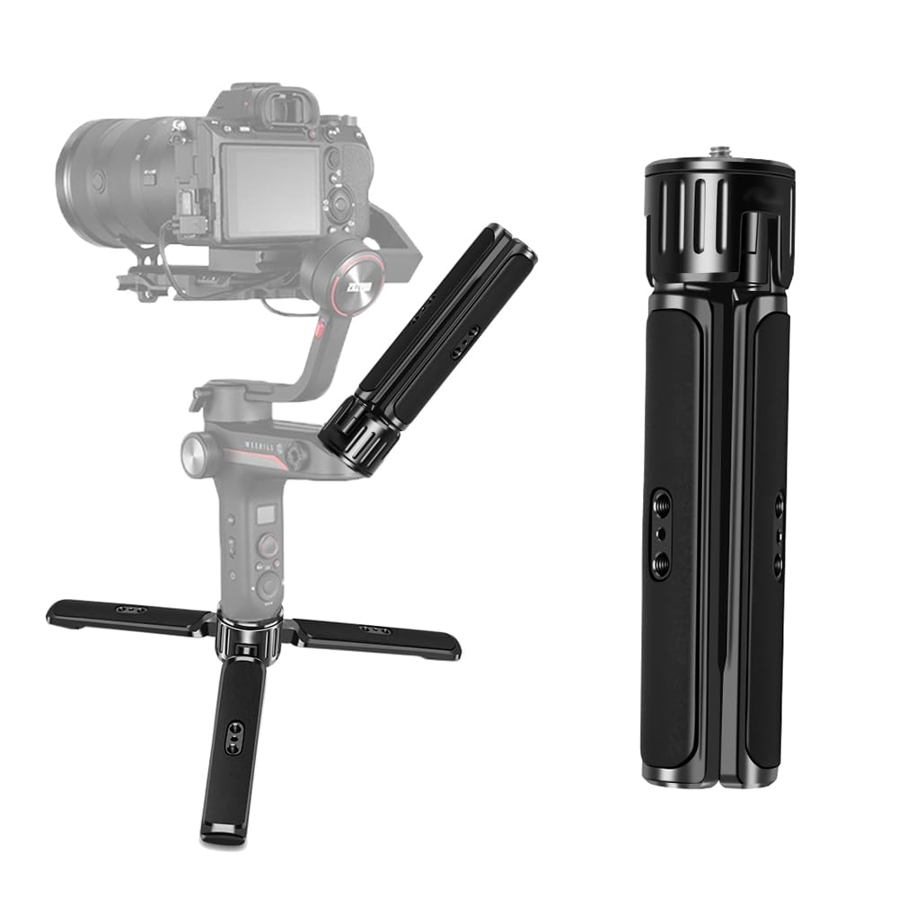 Akeipho Aluminum Heavy Duty Mini Tripod, Desktop Tabletop Stand Tripod For Dslrs Gimbals, Zhiyun Weebill/Crane/Lab, Dji Ronin S/Sc/Rs/Rsc Series, Osmo Mobile, Gimbal Handle Grip Stabilizer