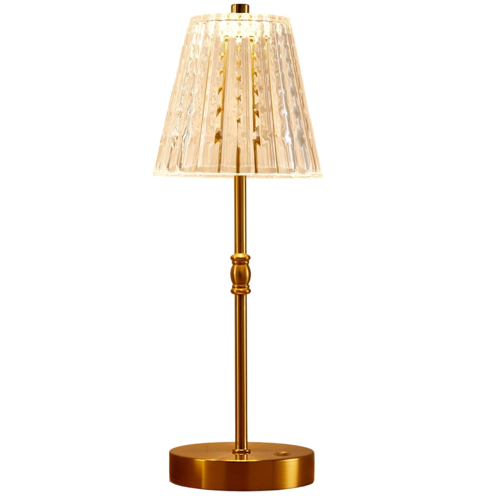 Saiweya Cordless Table Lamp, 2500Mah Rechargeable Battery Operated Portable Lamp, Dimmable+3 Colors Led Touch Control, Vintage Crystal Lamp For Bedroom, Kitchen, Bar, Office