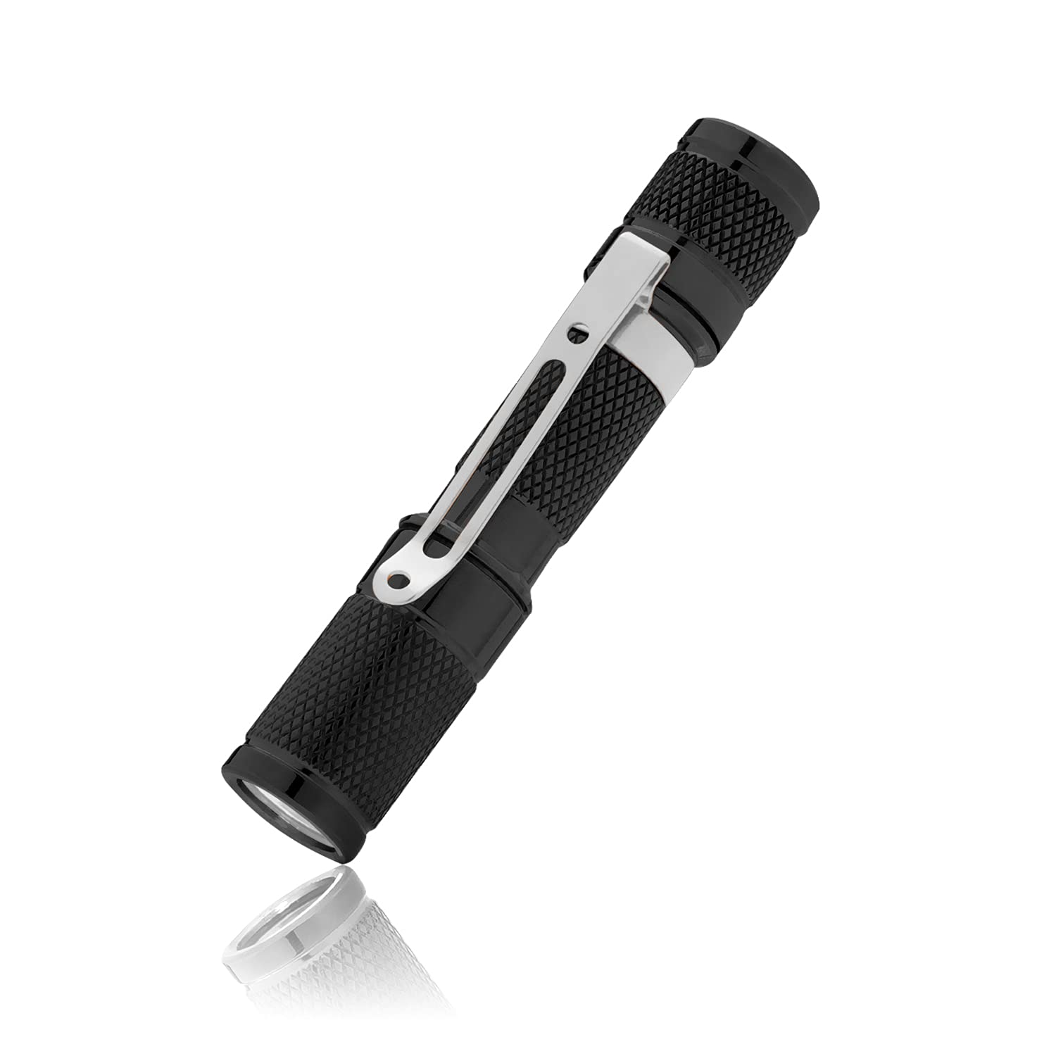 Drop Aluminum Aaa Flashlight - 36 Hour, Edc Mini Keychain Pocket Led Torch, Ipx-8 Waterproof, 3 Modes.43 Oz, 110 Lumens (Black, Cree)