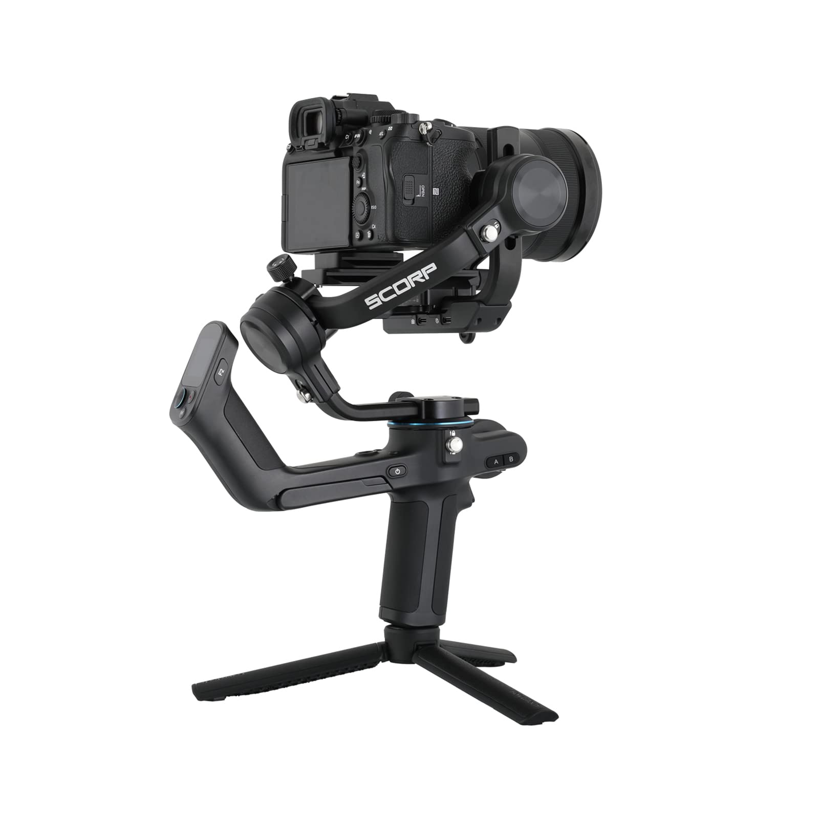 Feiyutech Scorp Gimbal Camera Stabilizer For Dslr And Mirrorless Cameras, 3-Axis Lightweight Camera Gimbal Max 5.5Lbs For Sony, Canon, Lumix, Nikon, Fujifilm, 1.3" Touch Screen Control Gimble