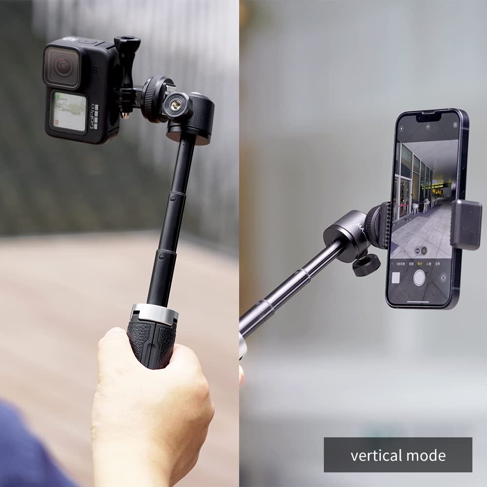 Maxcam Extension Pole Tripod, Mini Selfie Stick Tripod Stand Handle Grip For Webcam Iphone Samsung Smartphone Gopro Dji Pocket Canon Sony Cameras Vlogging