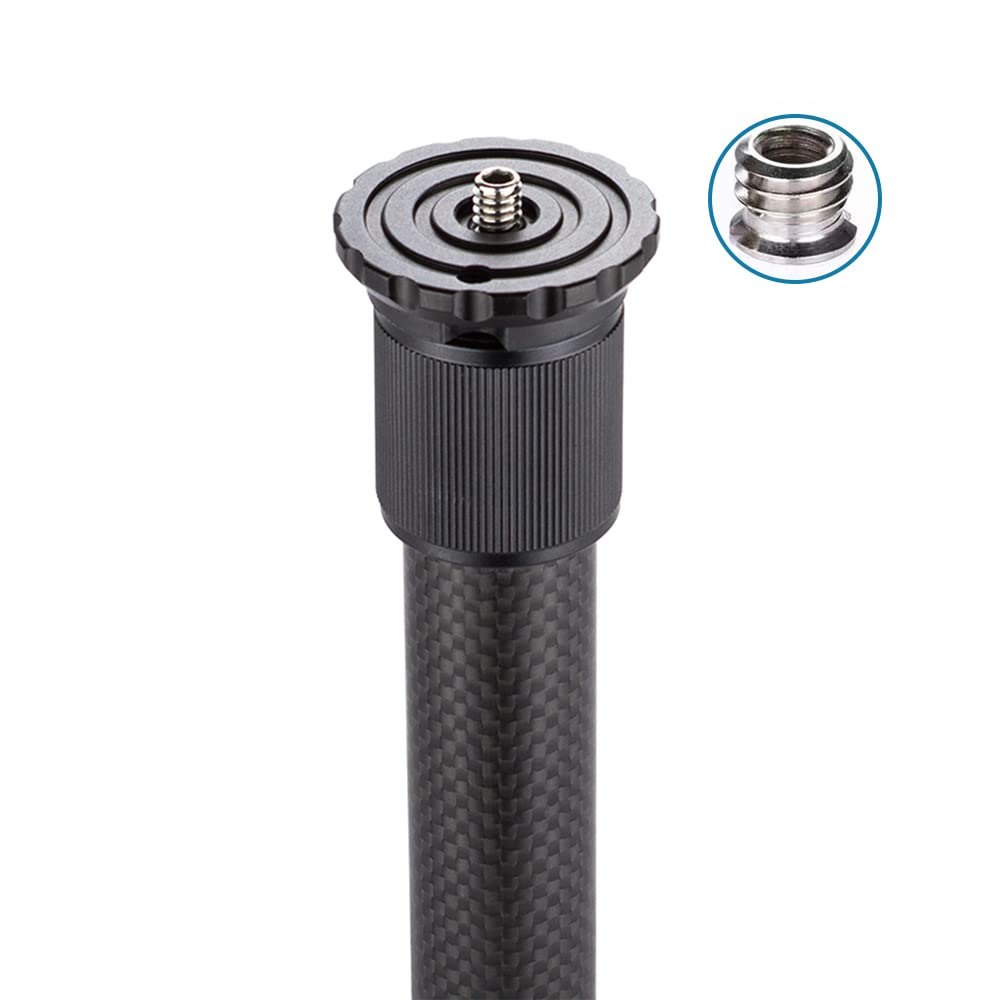 Xikurie Carbon Fiber Tripod Extension Two-Section Rod Central Column Extender Tube For Photo Studio Monopod Dslr Camera Microphone Stand